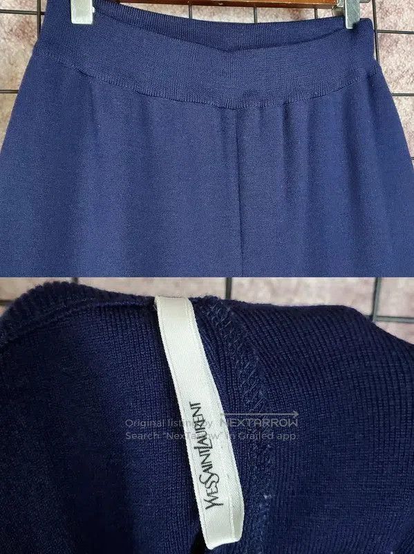 Yves Saint Laurent YSL M Size Casual Wool Pants in Navy Blue . Size 27" / US 4 / IT 40 - 4 Thumbnail