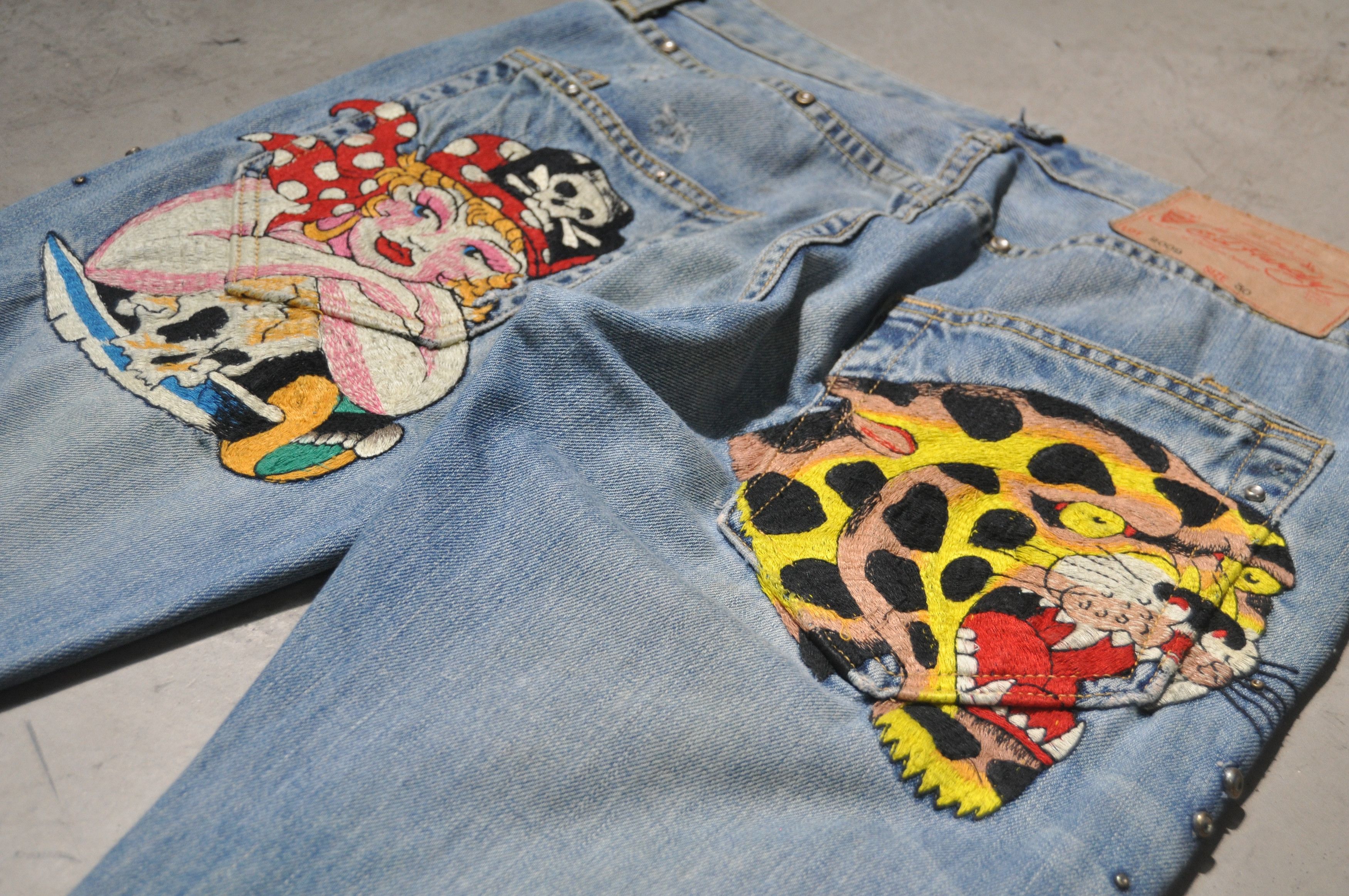 Ed Hardy Ed Hardy - Studded Multi-Patch Denim Jean Size US 30 / EU 46 - 4 Thumbnail