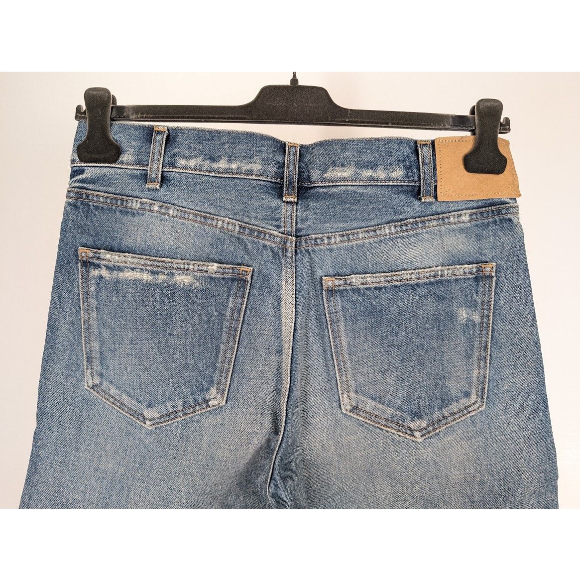 Celine o1rshd1 Denim Short Kurt Destroy in Rigid Indigo Size US 30 / EU 46 - 13 Thumbnail
