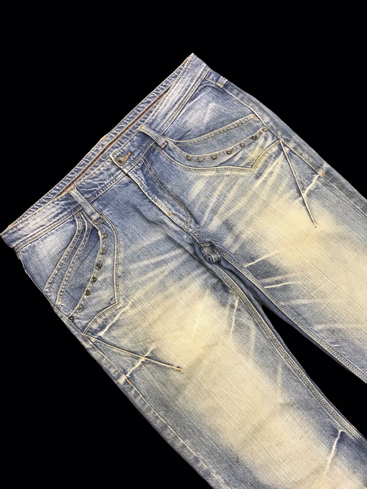 Japanese Brand 💥FLARE💥NCFM Japan Design Seditionari Fade Flare Denim F108 Size US 34 / EU 50 - 10 Thumbnail