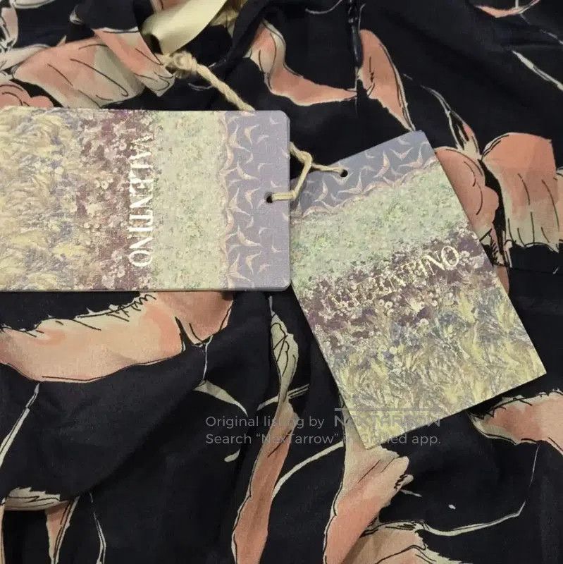 Valentino Valentino Silk Summer Dress with Bird Print . Size S / US 4 / IT 40 - 4 Thumbnail