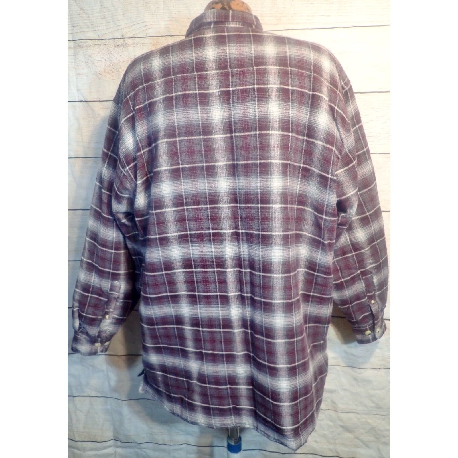 Vintage VINTAGE Anthoney's Falcon Bay Plaid Shirt Jacket XL Quilted Flannel Lined Mens Shacket 1990s Grunge Size US XL / EU 56 / 4 - 3 Thumbnail