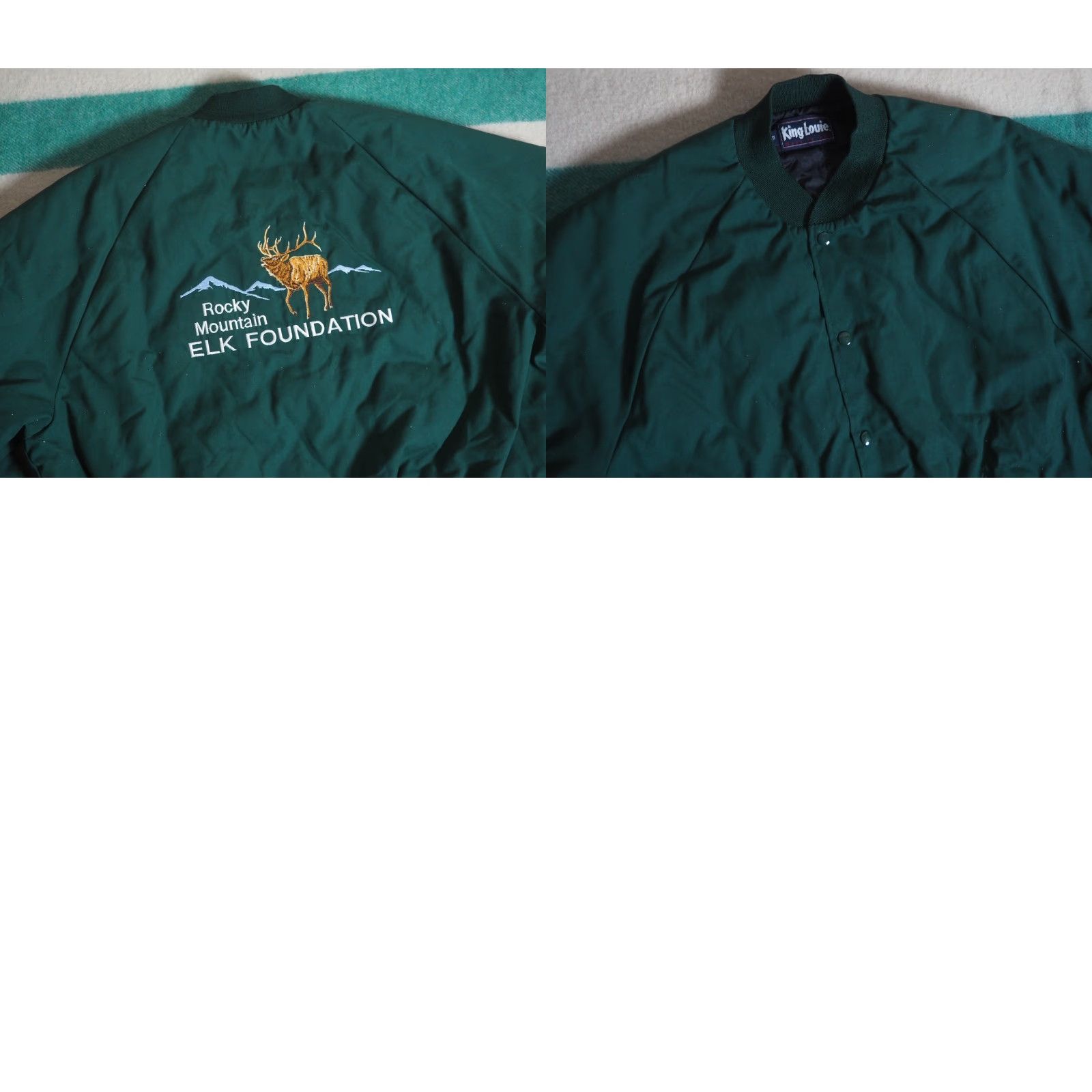 Vintage VINTAGE King Louie Bomber Jacket Men XL Green USA Snap Size US XL / EU 56 / 4 - 8 Thumbnail