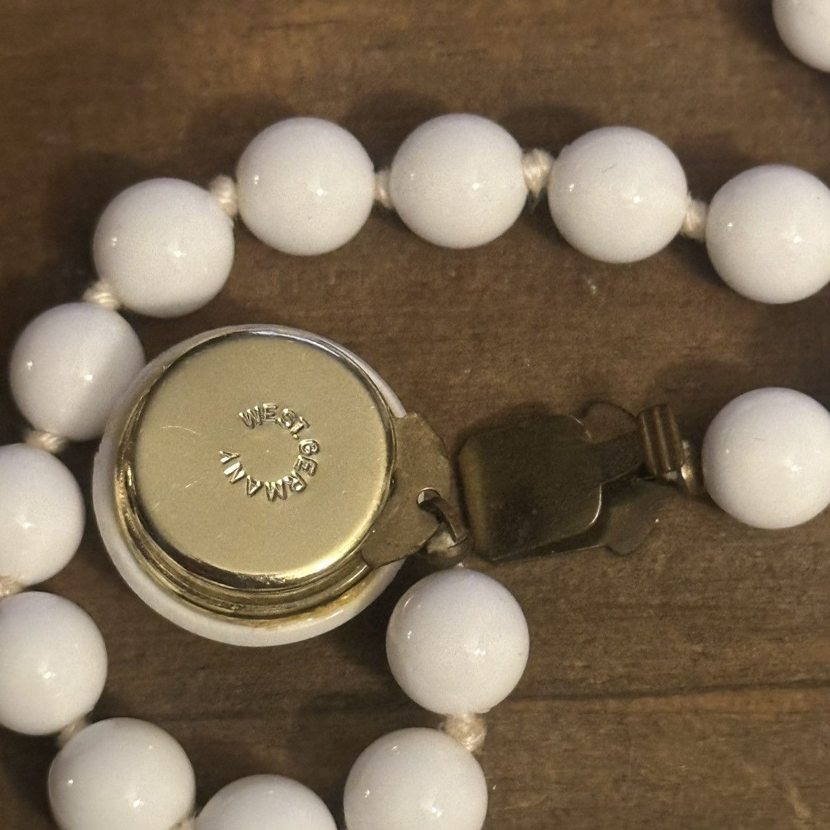Vintage Vintage West Germany long white faux pearl bead necklace Size ONE SIZE - 3 Thumbnail