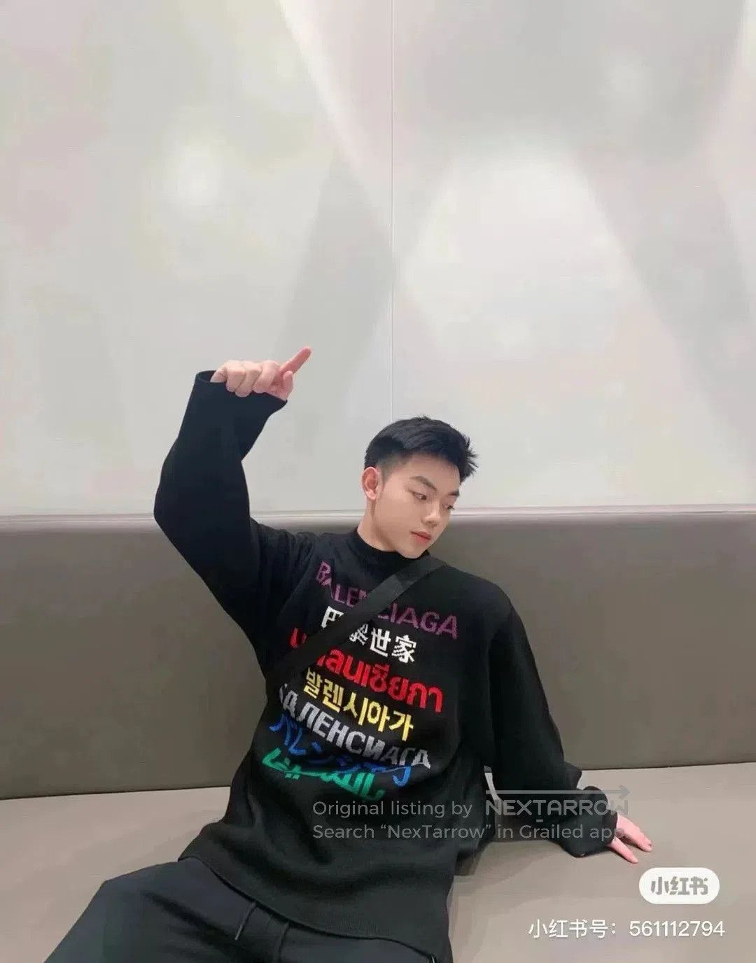 Balenciaga Balenciaga Multilingual Knit Sweater. Size US S / EU 44-46 / 1 - 8 Thumbnail