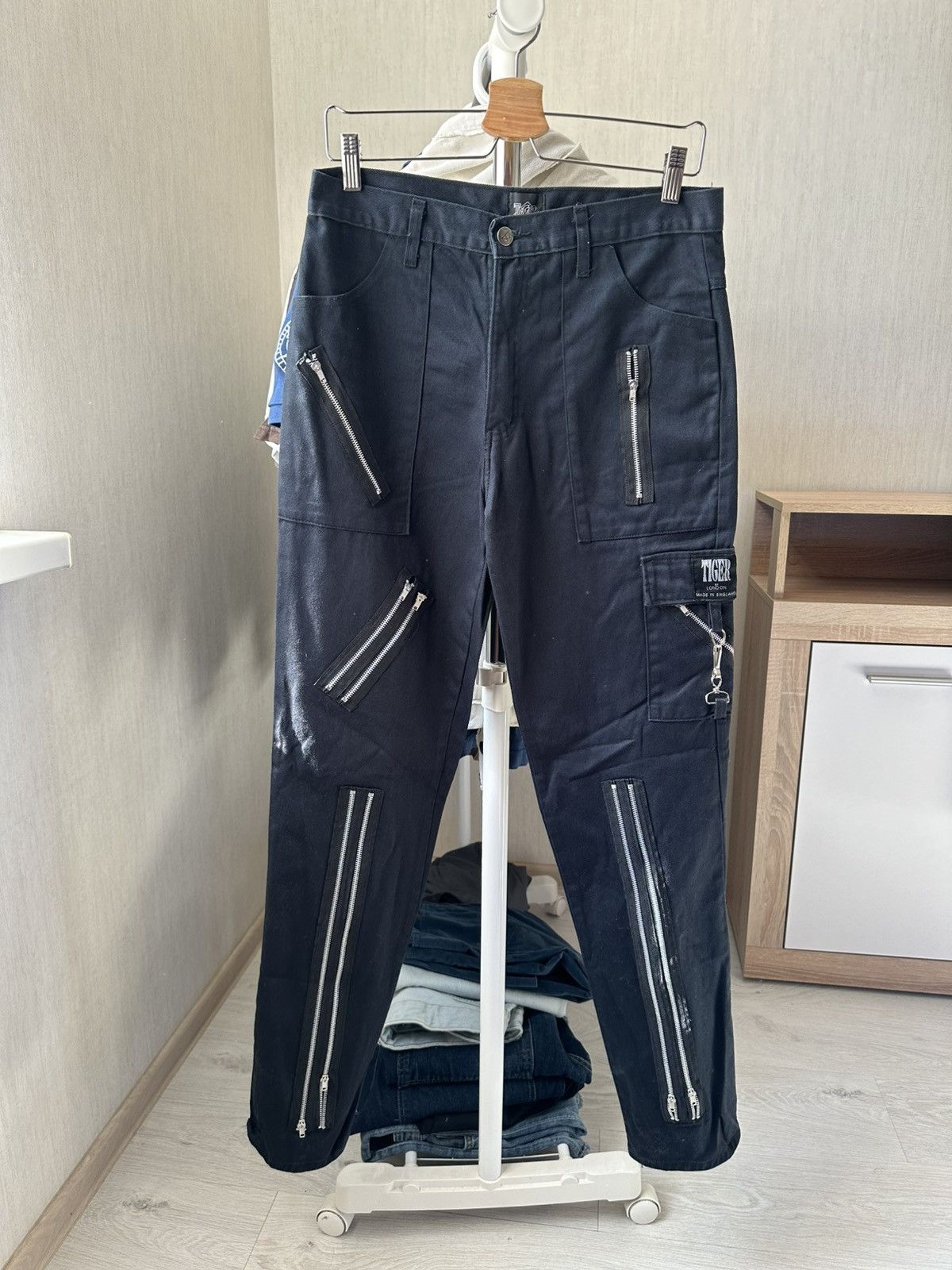 Japanese Brand Vintage Tiger Of London Zipper Bondage Pants Punk Gothic Size US 32 / EU 48 - 1 Thumbnail