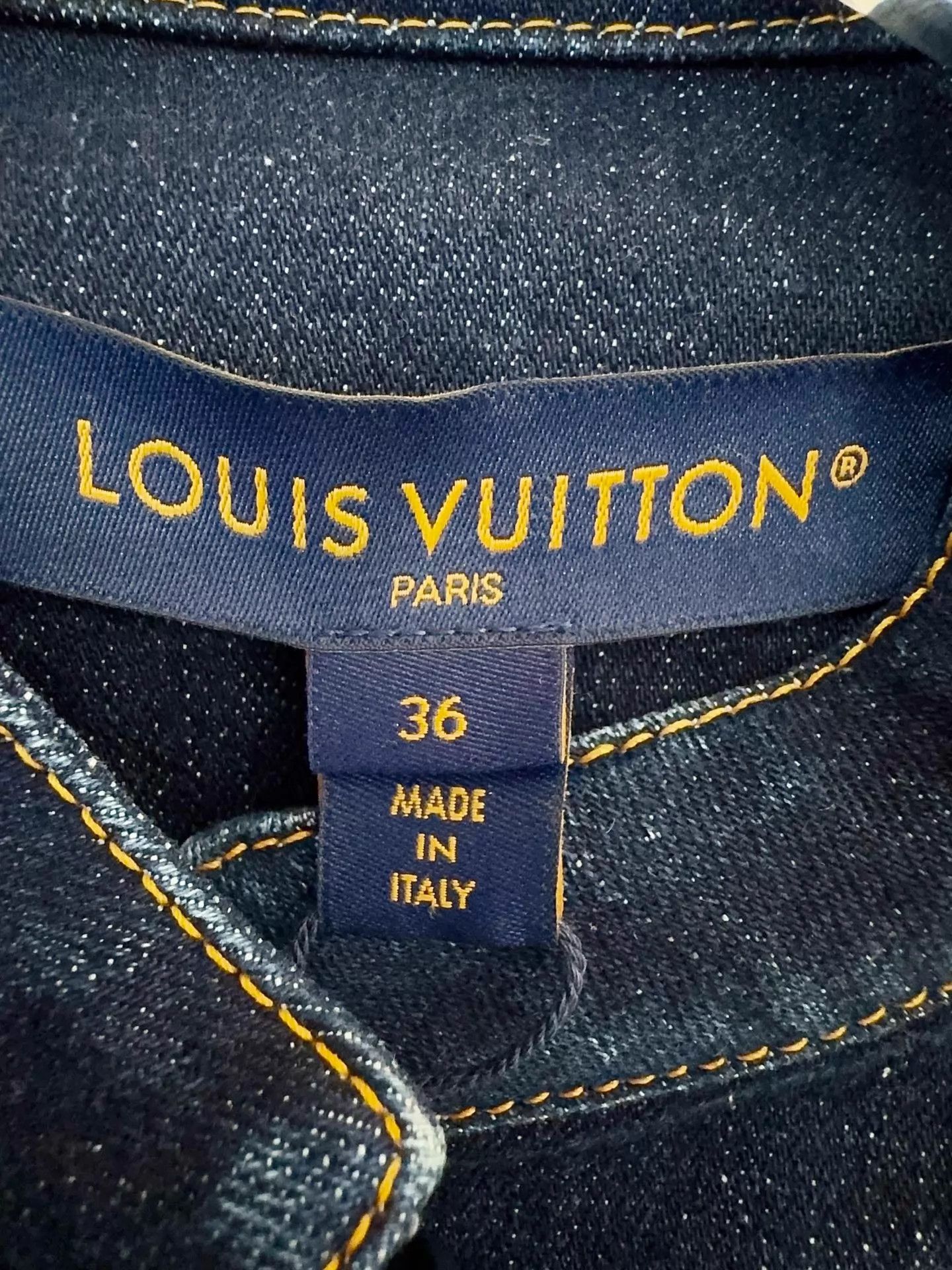 Louis Vuitton LV New Blue Denim Jacket Women's 36 Size XS / US 0-2 / IT 36-38 - 4 Thumbnail