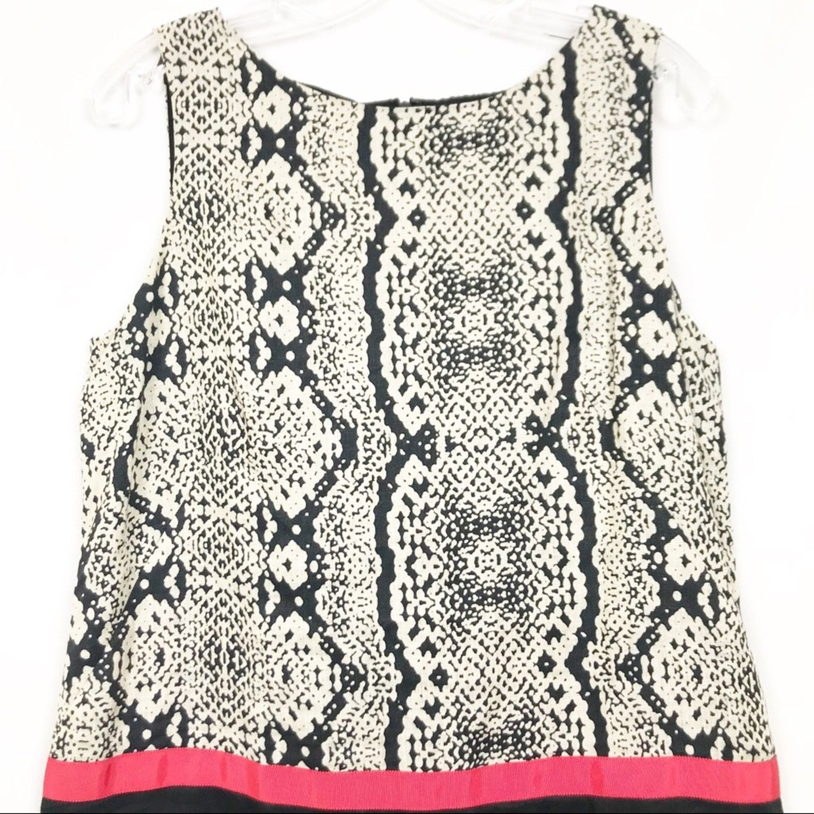Loft Loft Linen Snake Skin Print Color Block Dress Sz 12P Size XL / US 12-14 / IT 48-50 - 2 Thumbnail