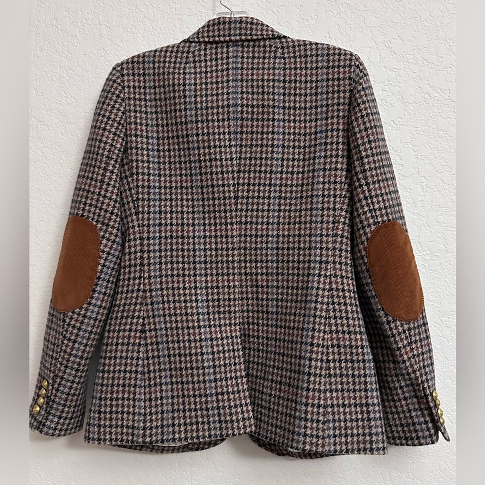 J.Crew J. Crew Rhodes Wool Brown Houndstooth Blazer Size 4 Size S / US 4 / IT 40 - 5 Thumbnail