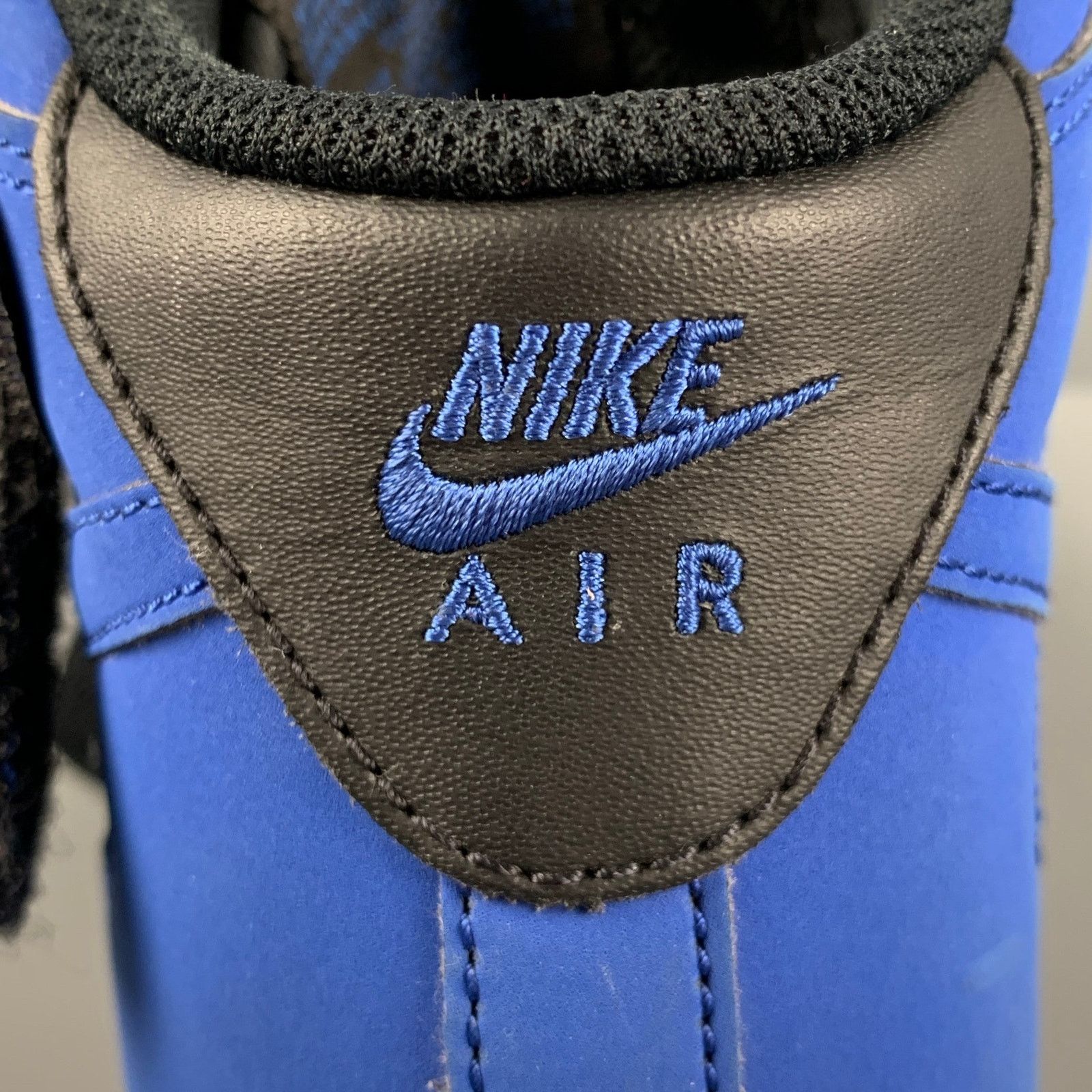 Nike NIKE Size 8 Blue Black Leather Color Block High Top Sneakers Size US 8 / IT 38 - 8 Thumbnail