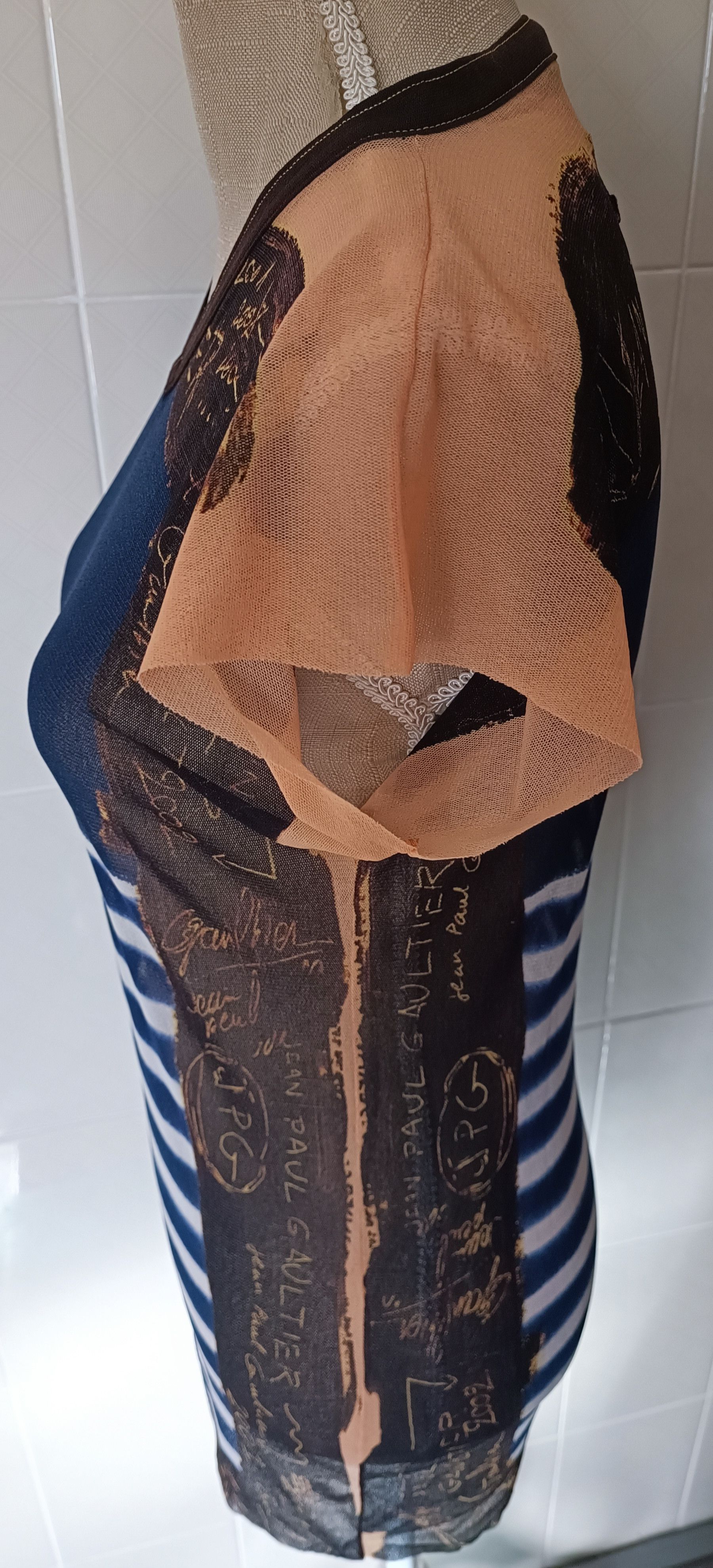 Jean Paul Gaultier SS2001- Graffiti and stripes long top Size US S / EU 44-46 / 1 - 12 Thumbnail