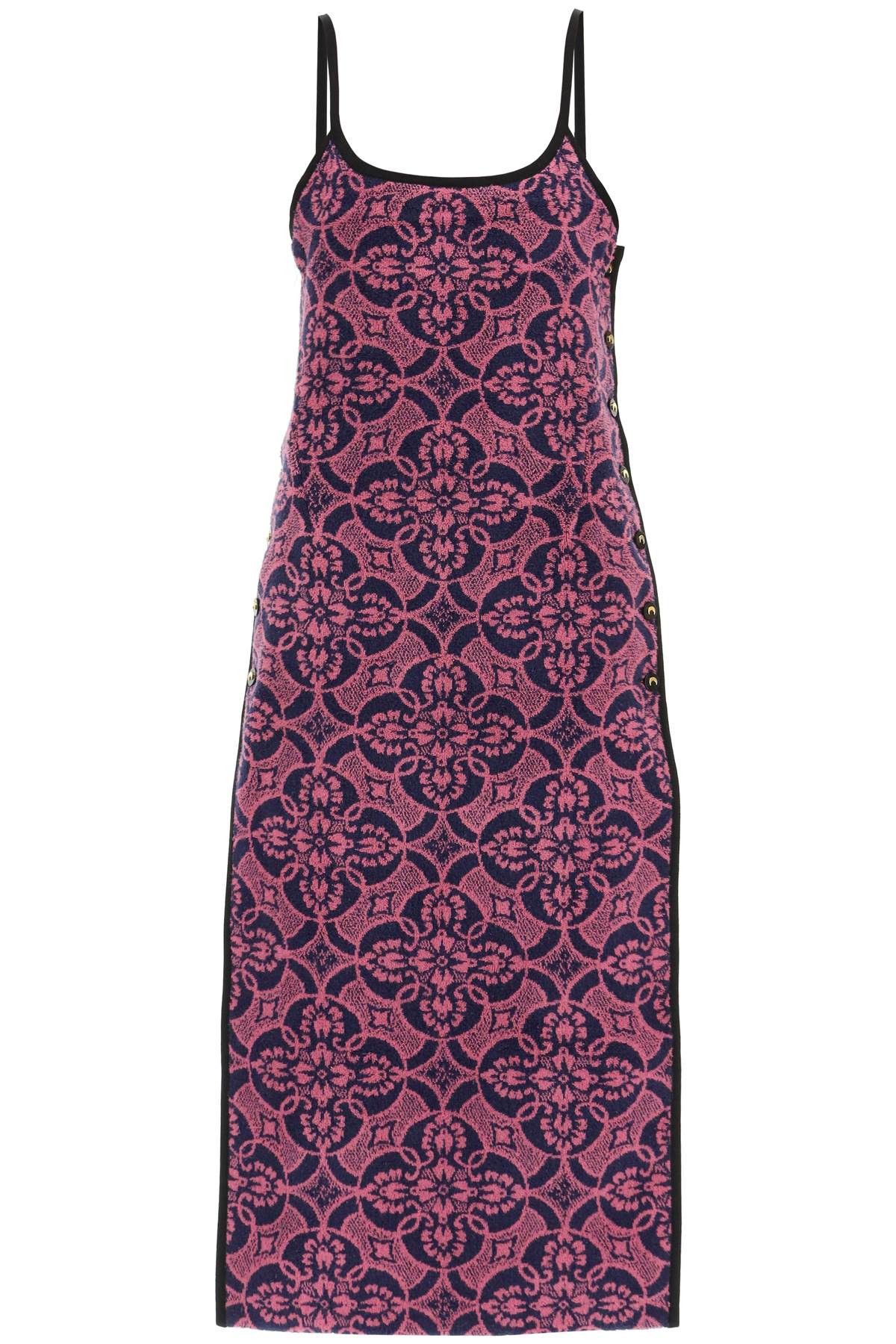 image of Marine Serre Patterned Midi Dress in Rosa, Women's (Size XS)