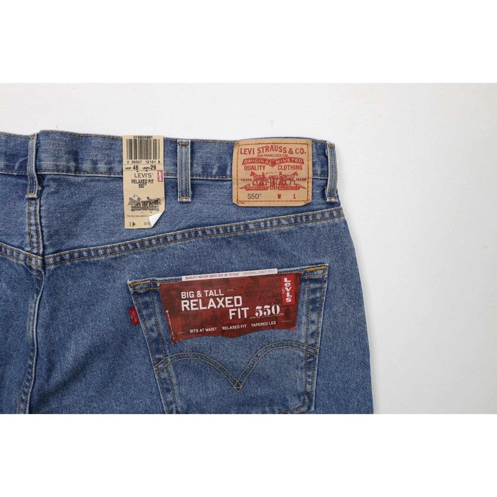 Levi's × Vintage Deadstock Vintage Y2K Levis 550 Relaxed Fit Denim Jeans Size US 44 / EU 60 - 14 Thumbnail
