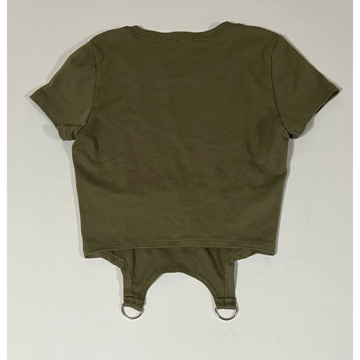Garage Garage Olive Corset O-Ring T-Shirt Top Blouse Tee Size S 🫒✨ Size S / US 4 / IT 40 - 3 Thumbnail