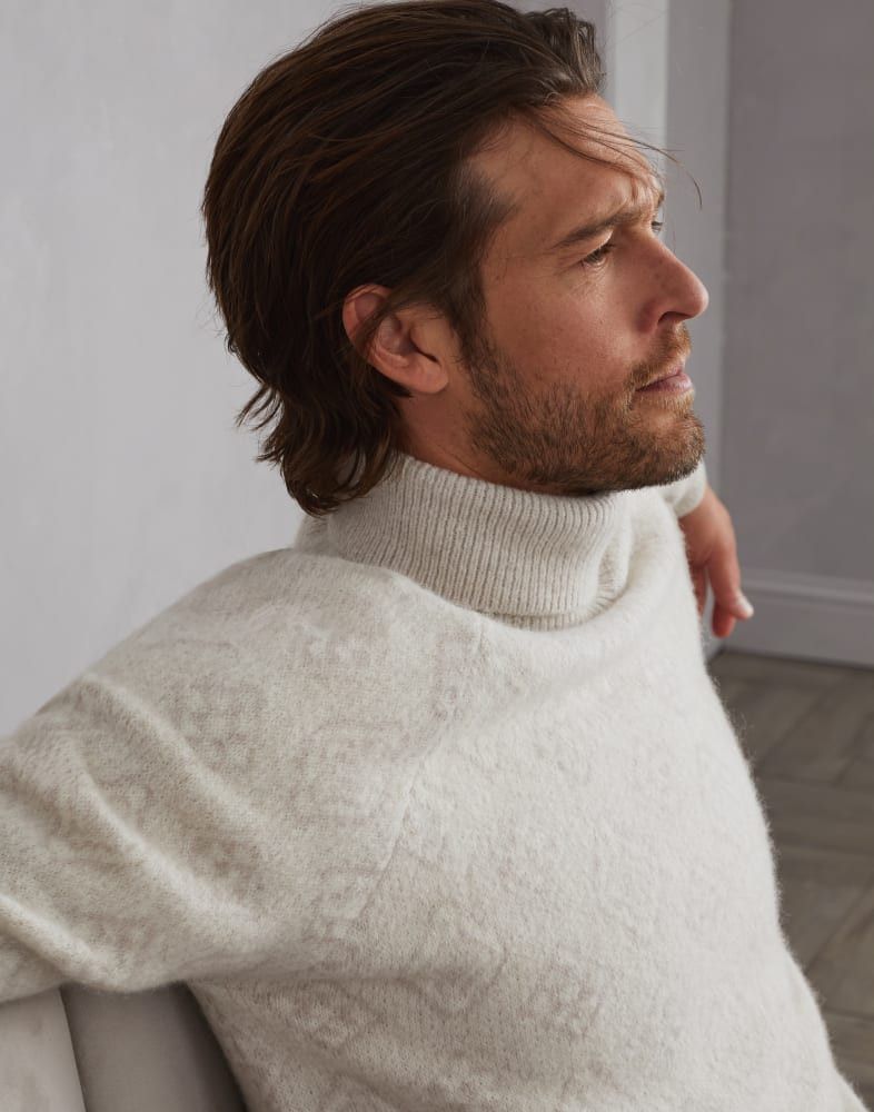 Brunello Cucinelli o1w1db10825 Turtleneck Jumper in White Size US M / EU 48-50 / 2 - 2 Thumbnail