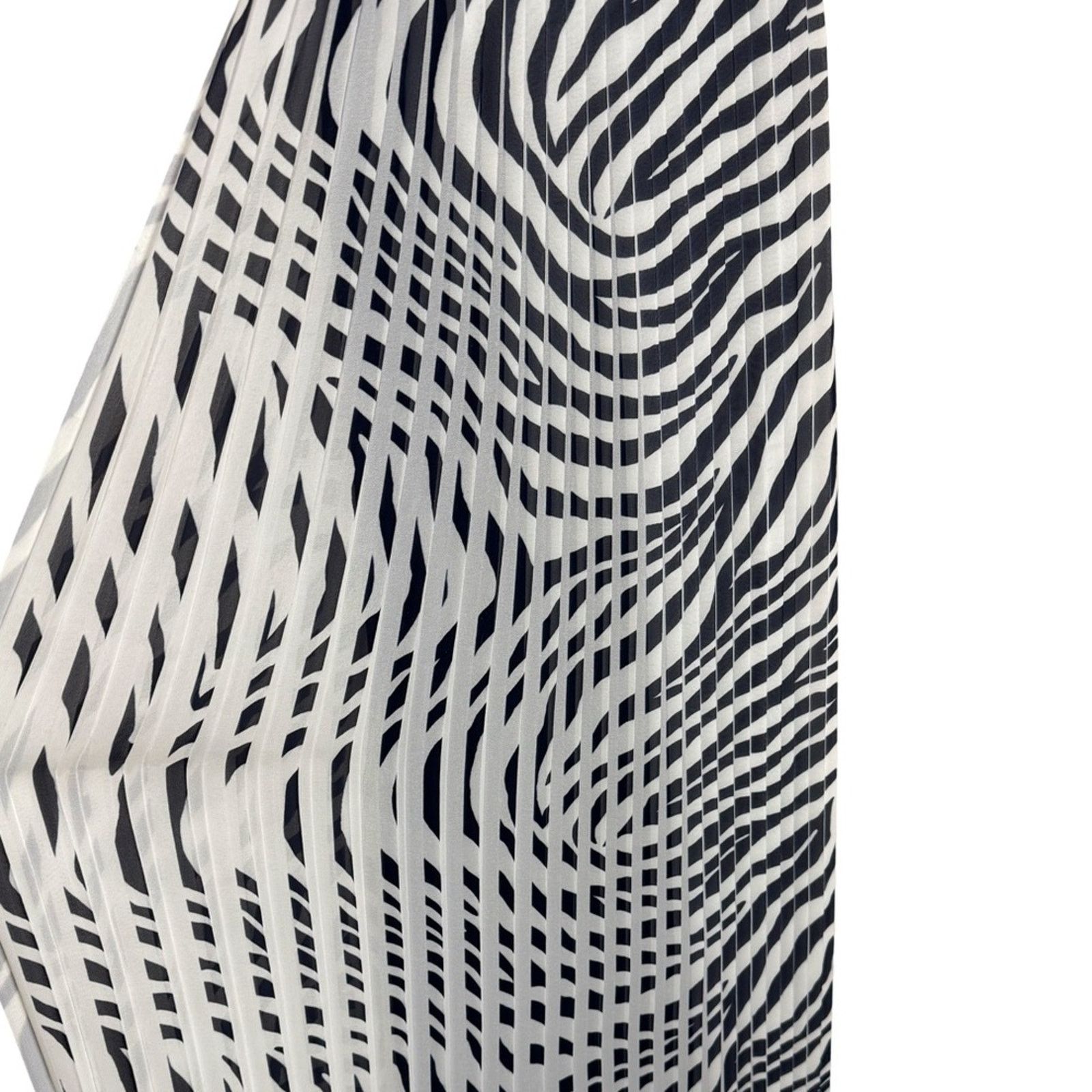 MICHAEL Michael Kors True Navy Zebra Pleated Maxi Dress 6