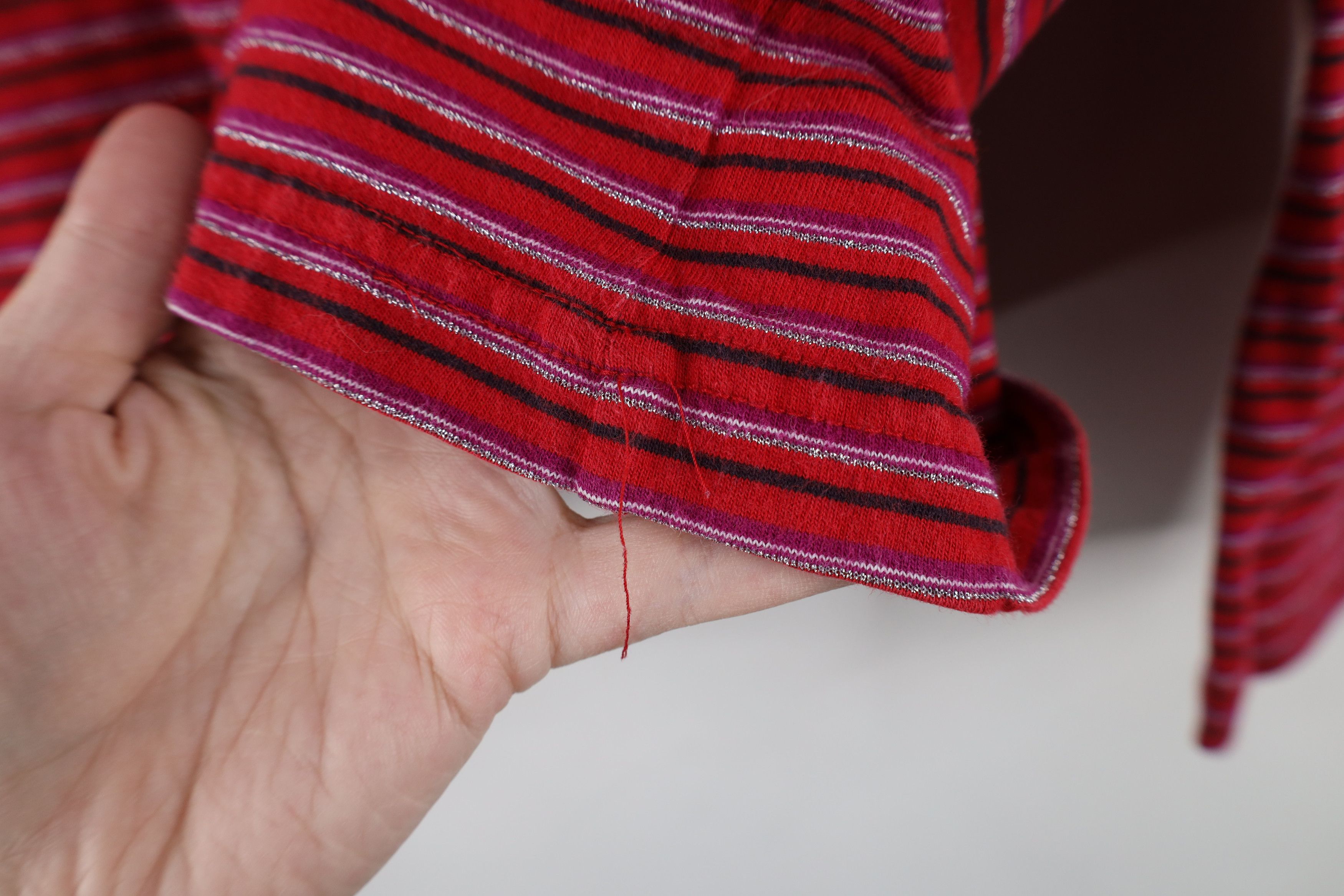 Vintage Vintage 90s Streetwear Striped Mock Neck Long Sleeve T-Shirt Size US S / EU 44-46 / 1 - 4 Thumbnail