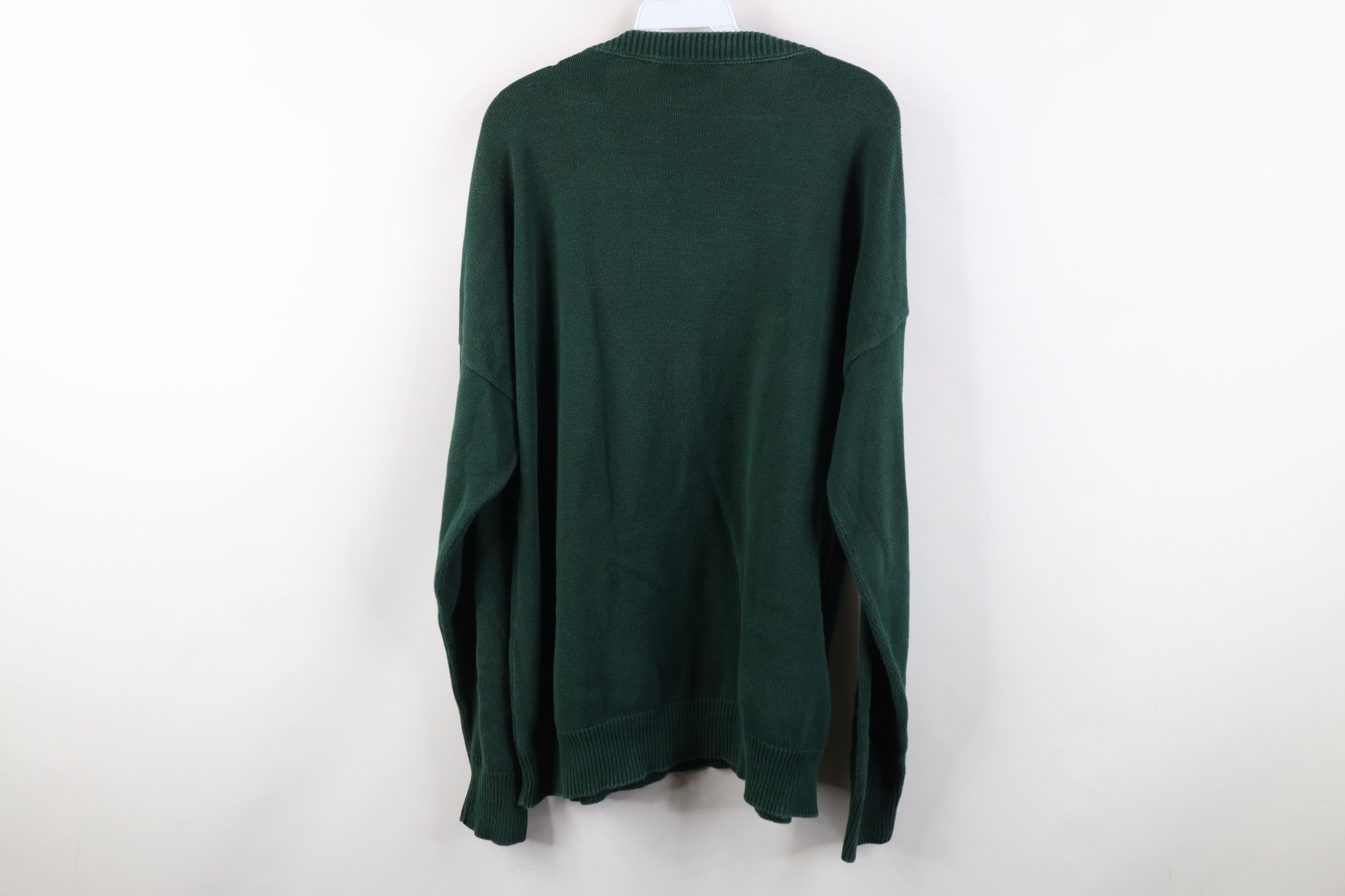 Vintage Vintage 90s Trout Club Fishing Knit Sweater Green USA Size US XXL / EU 58 / 5 - 12 Thumbnail