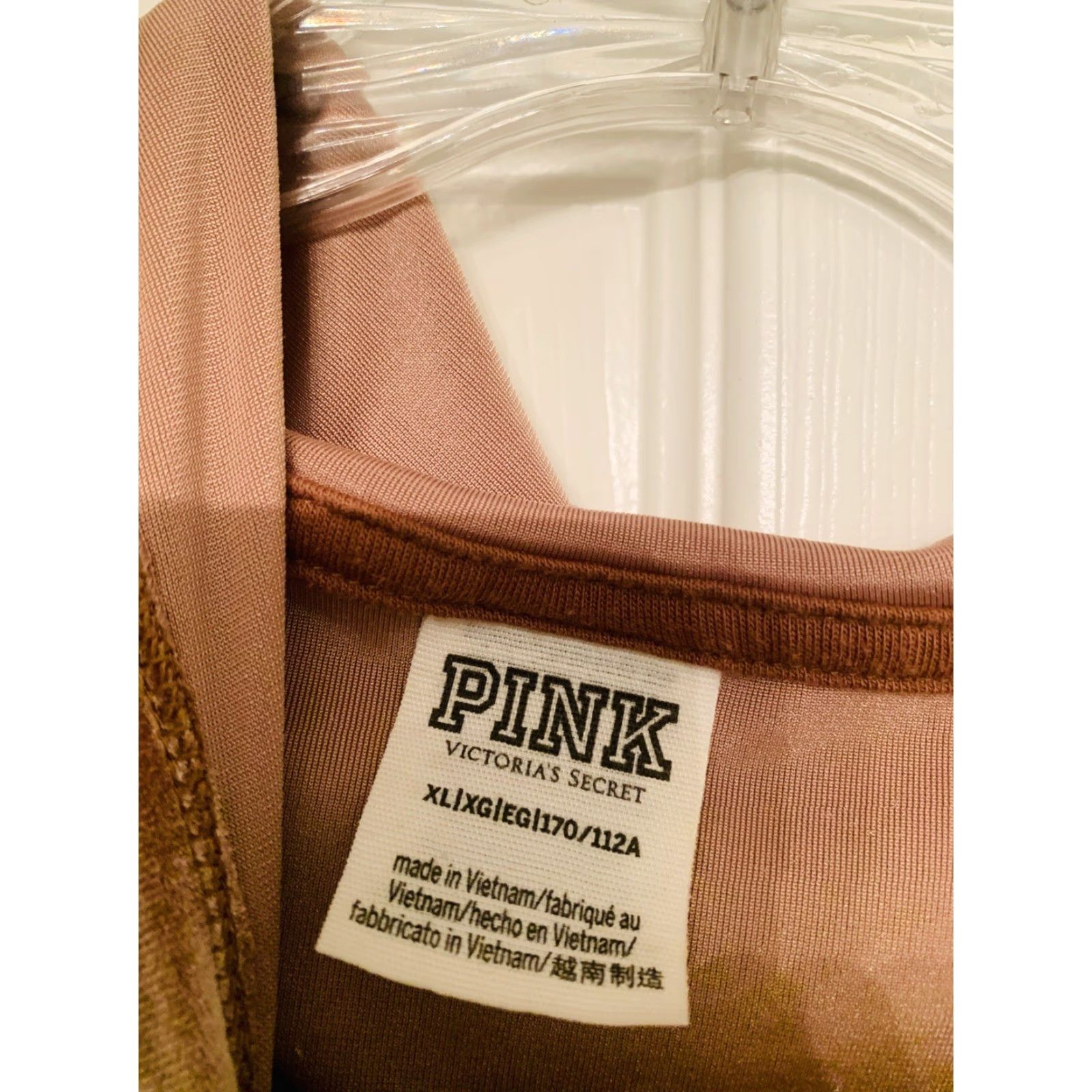 Vintage VINTAGE PINK Victoria's Secret Brown Velvet Hoodie Sweater Sz XL Tan Full Zip Women XL Velvet Hoodie Sweater Size XL / US 12-14 / IT 48-50 - 3 Thumbnail