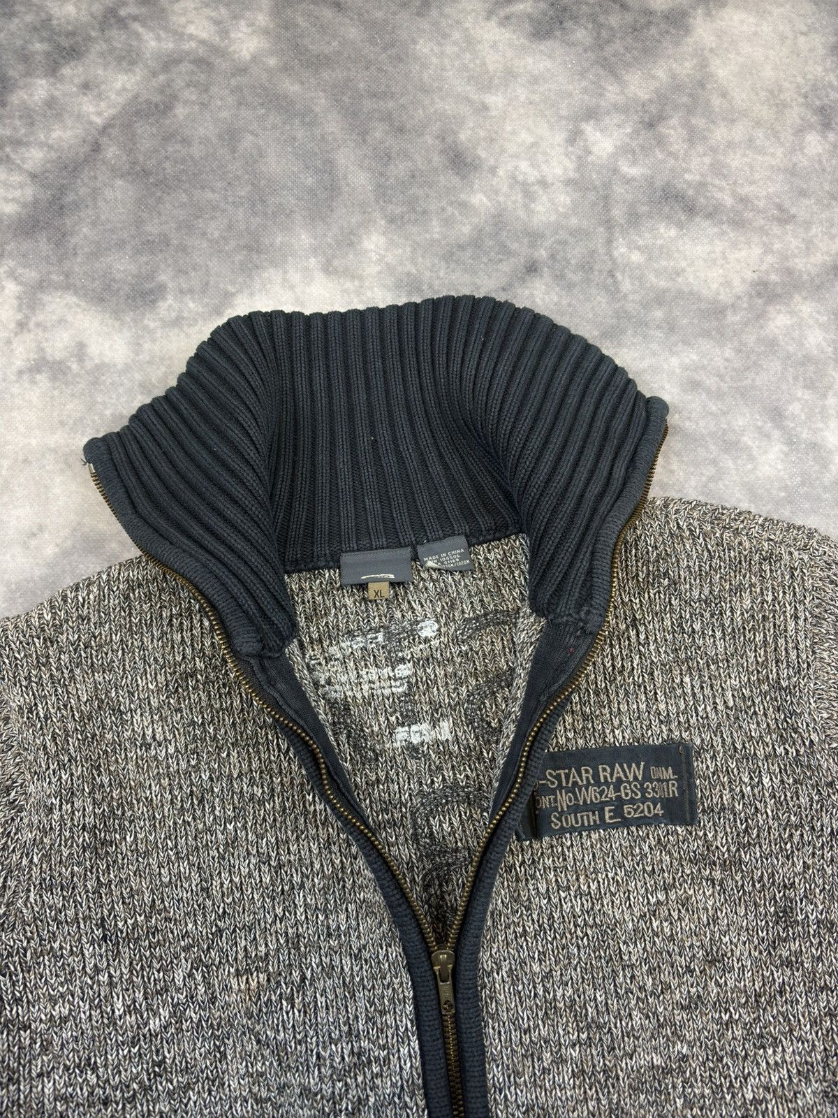 G-Star × Japanese Brand Vintage Brown Grey G Star Raw Striped Japanese Knit Sweater Size US XL / EU 56 / 4 - 4 Thumbnail