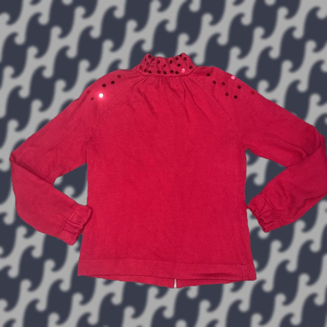 Jones New York Jones New York Signature Women’s Knit Sweater Red Sequins Zip Front Cardigan Size Medium Womens Holiday Sequins Full Zip Size M / US 6-8 / IT 42-44 - 1 Thumbnail