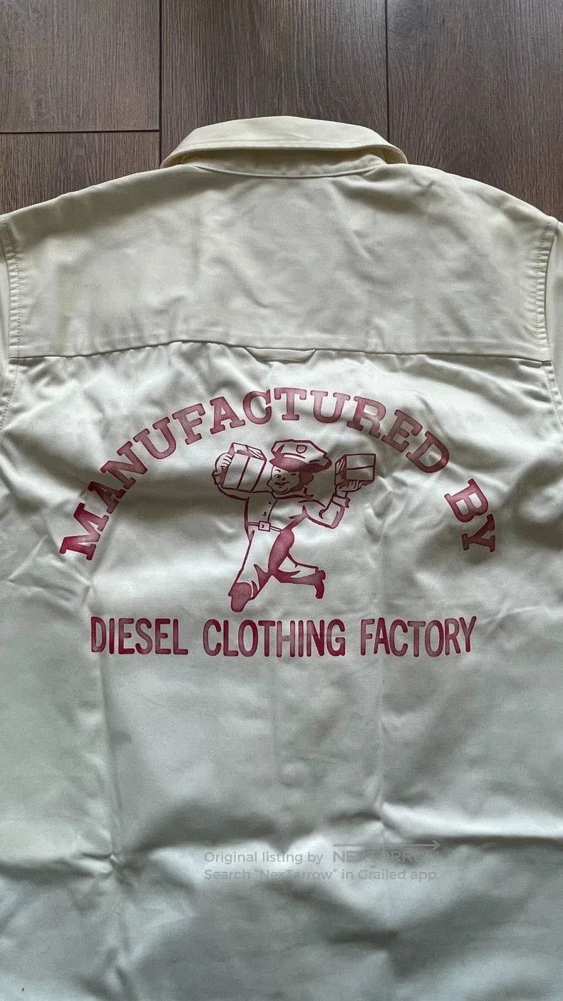 Vintage Diesel Spring Summer Cargo Print Short Sleeve Shirt. Size US L / EU 52-54 / 3 - 6 Thumbnail