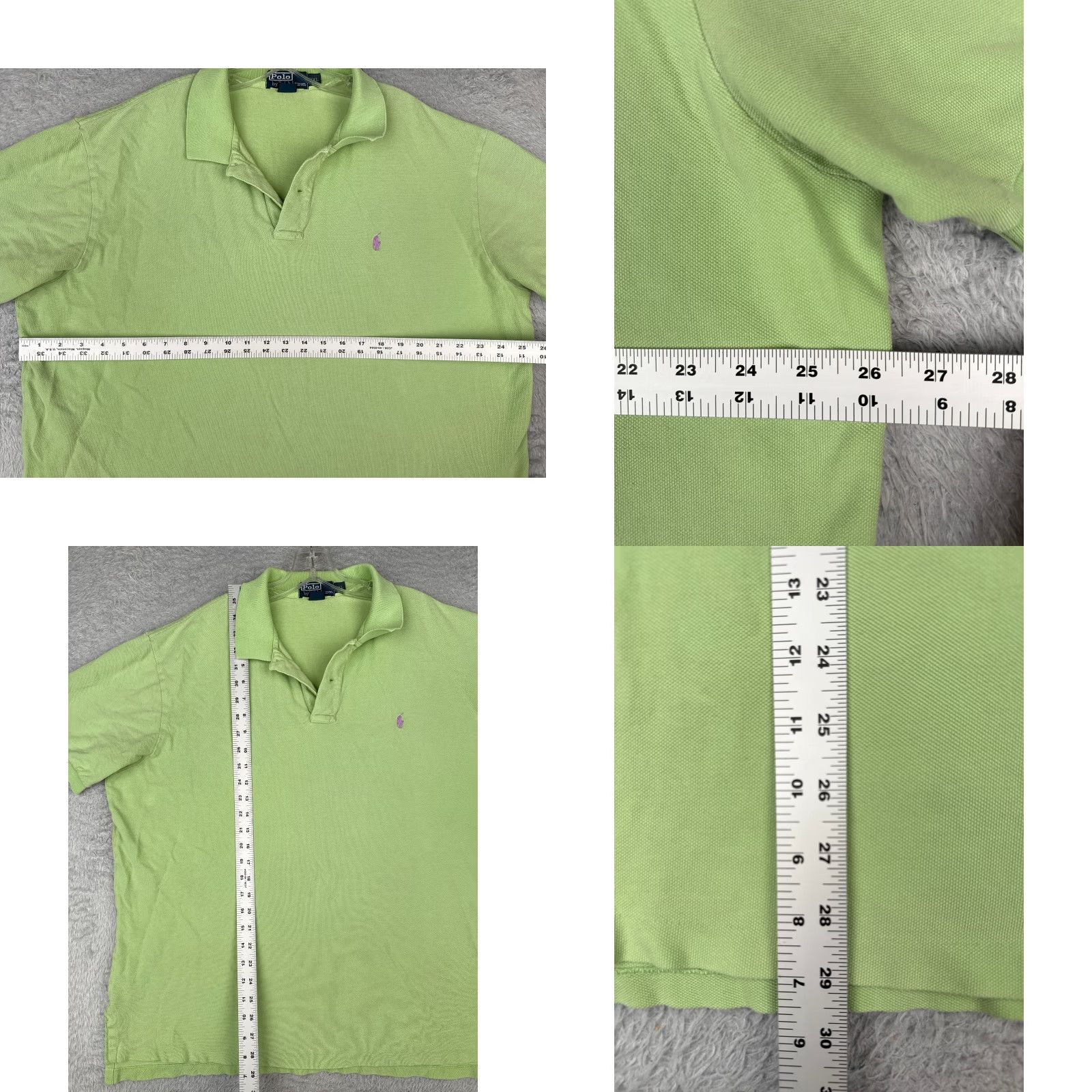 Ralph Lauren VINTAGE Ralph Lauren Polo Shirt Men 2XL Green Short Sleeve 100% Cotton Polo Shirt 80s Golf Casual Mens Size US XXL / EU 58 / 5 - 8 Thumbnail