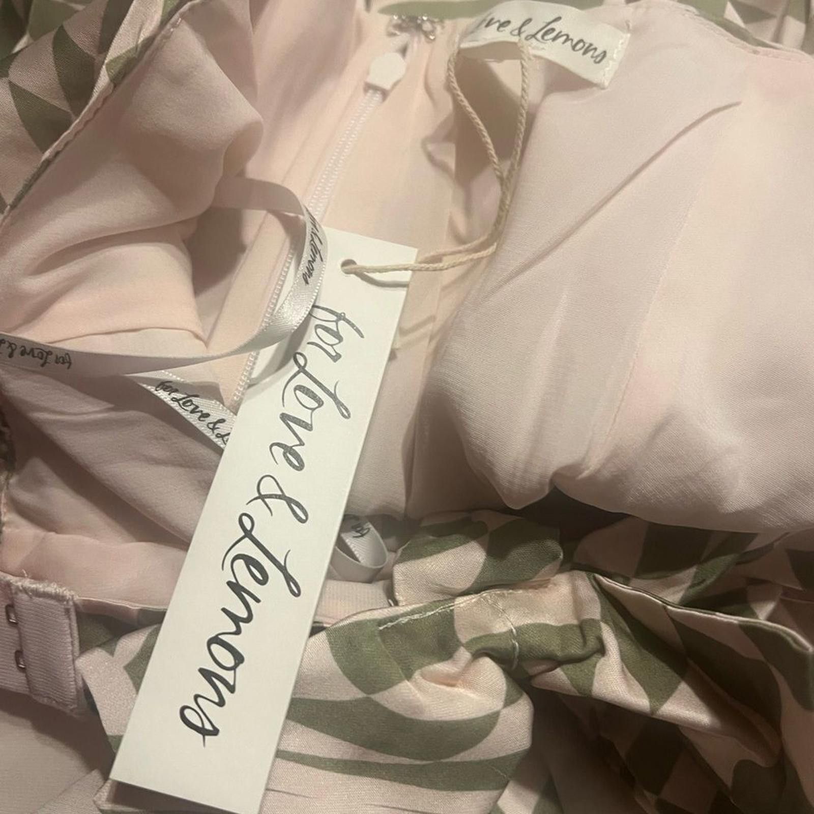 Other For Love and Lemons Women's L Green Leaf Print Mini Dress L Size L / US 10 / IT 46 - 6 Thumbnail