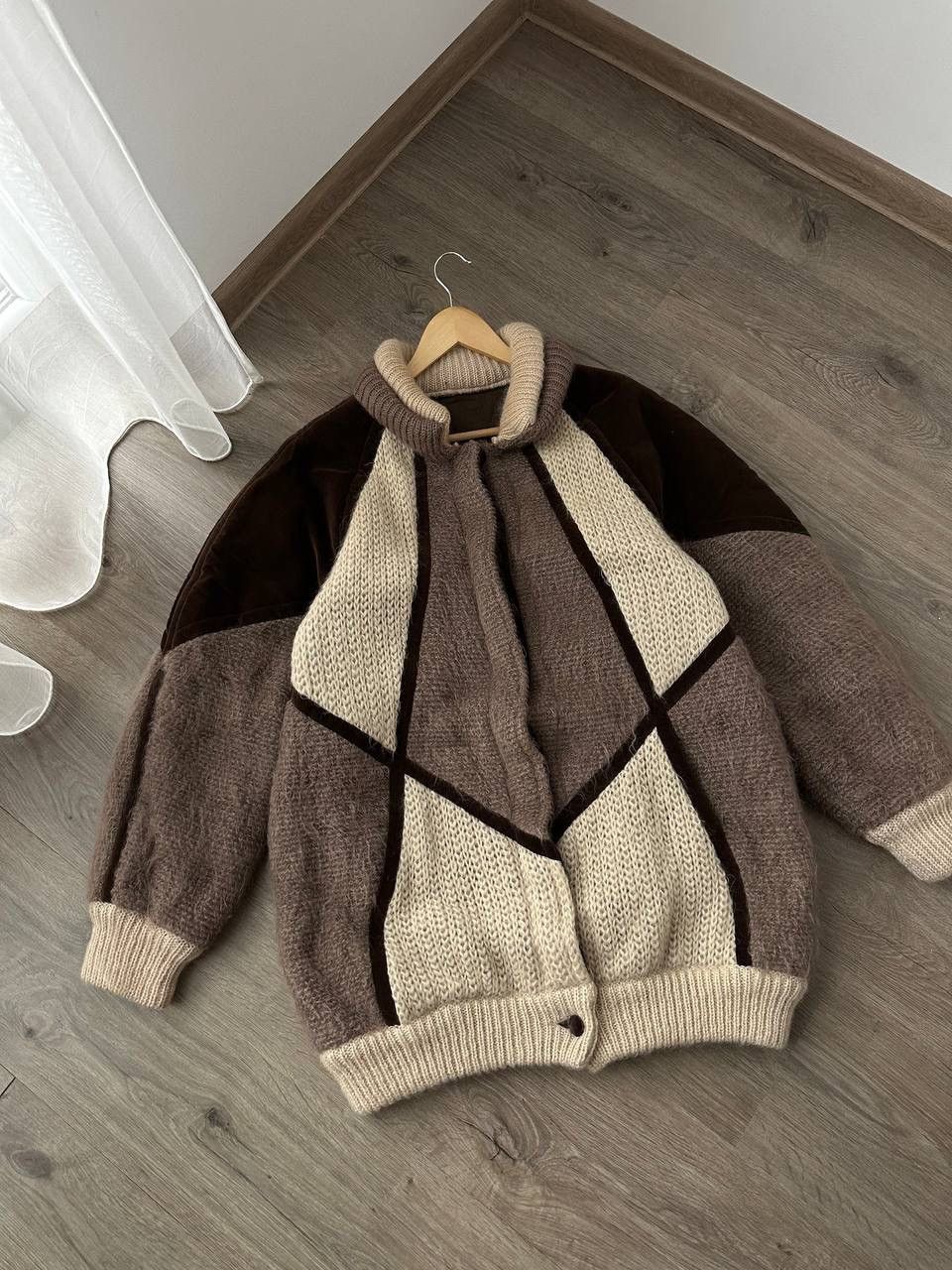 Japanese Brand × Les Copains × Vintage Vintage Japanese Mohair Alpaca Beige Les Copains Jacket Size US L / EU 52-54 / 3 - 3 Thumbnail