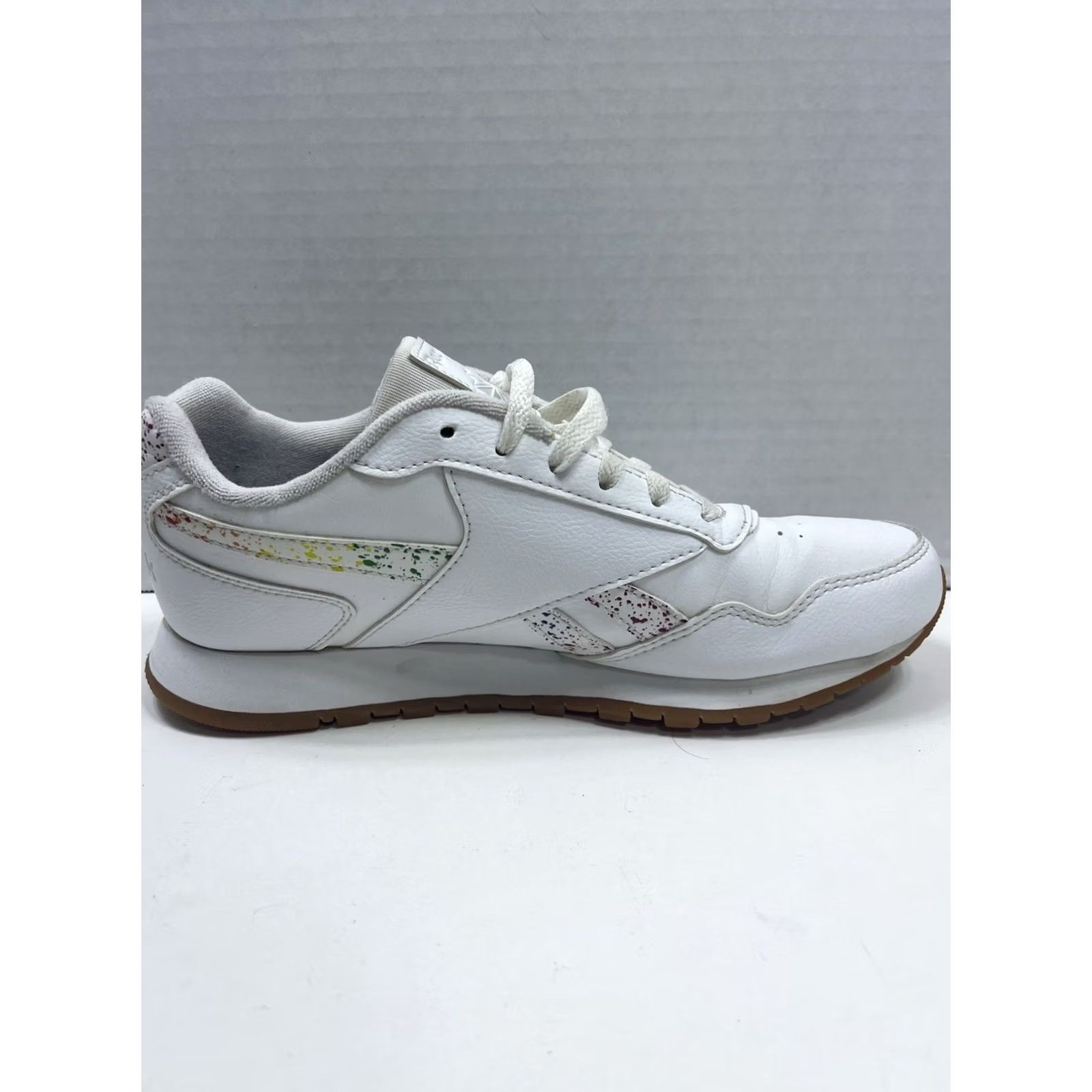 Reebok Reebok Women's Size 9 White Sneaker Paint Splatter Stripe Classic Size US 9 / IT 39 - 5 Thumbnail