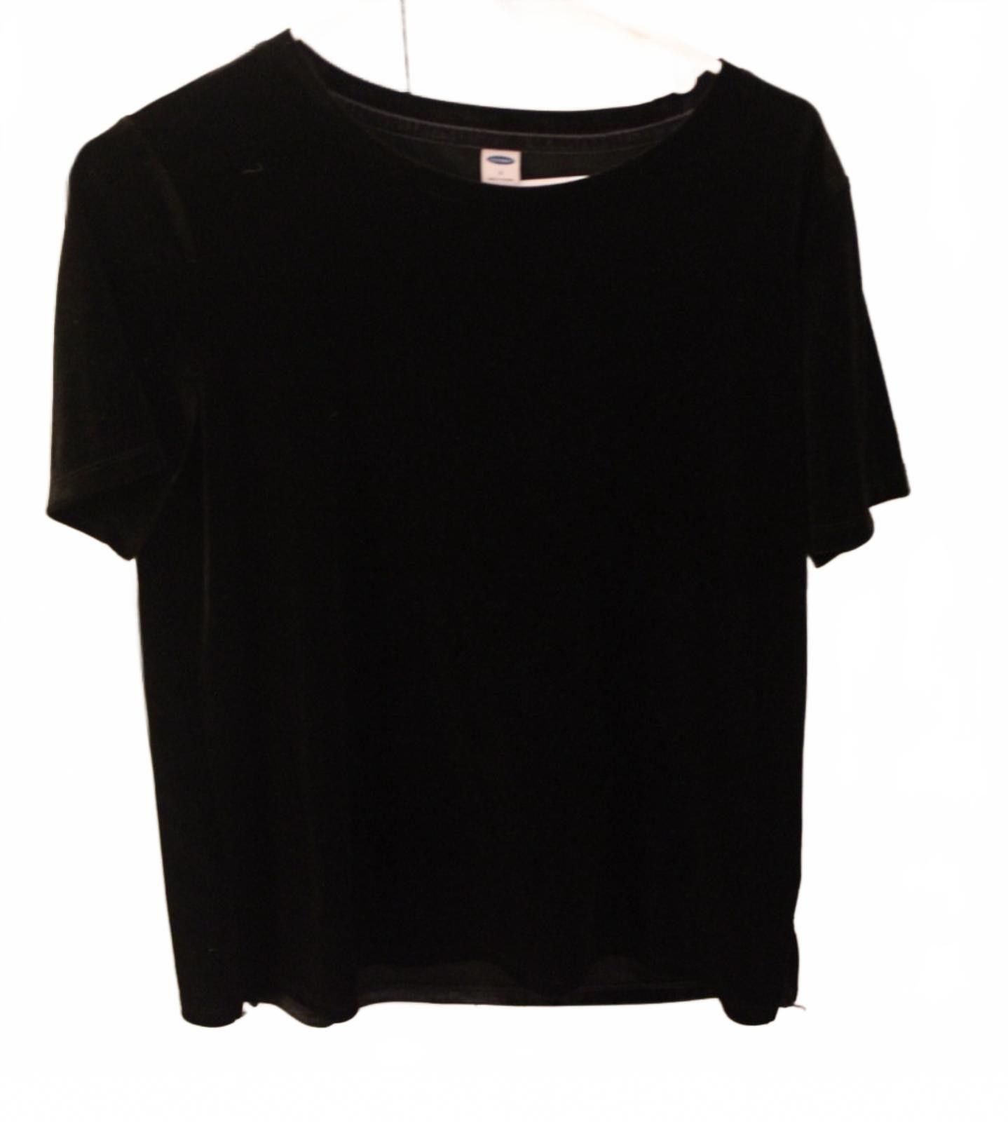 Old Navy Old Navy Black Velvet Short Sleeve Top Size Small Size S / US 4 / IT 40 - 4 Thumbnail