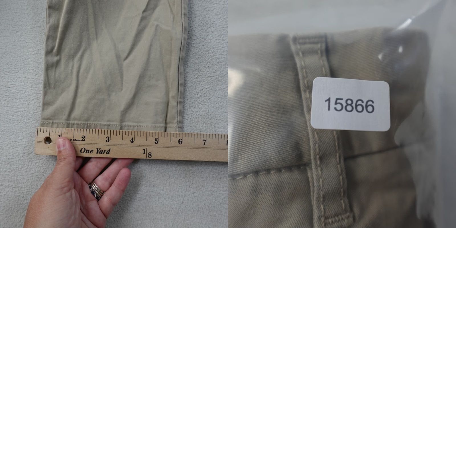 Peter Manning Lightweight Stretch Chino Pants Mens 35 Khaki