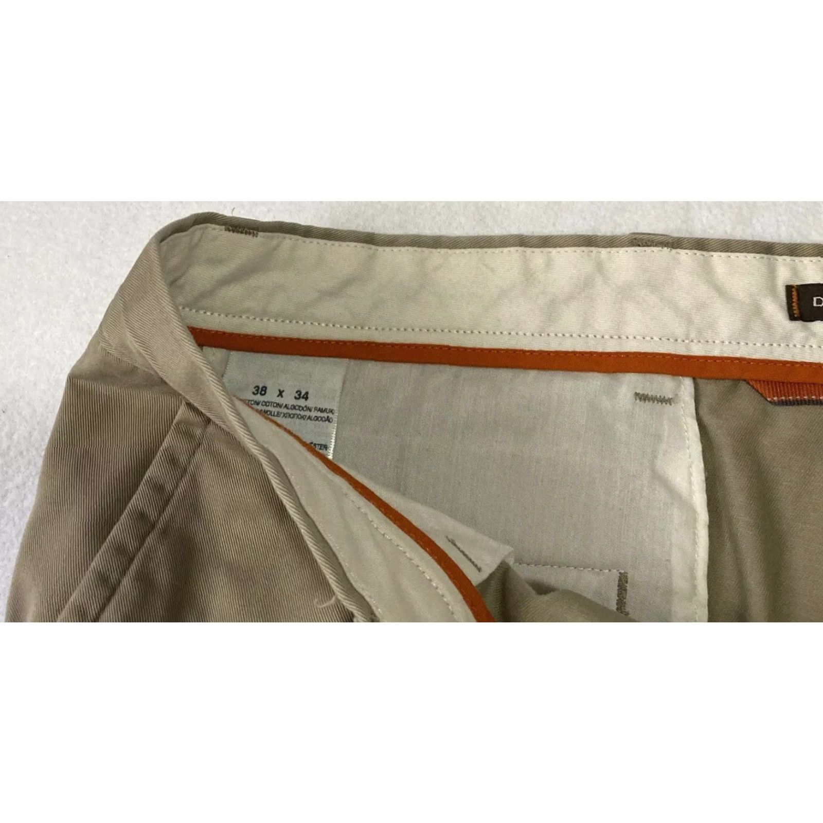 Dockers VINTAGE Dockers Pants Mens 38x34 Straight Fit Flat Front Dark Tan Casual / 26-12 Size US 38 / EU 54 - 6 Thumbnail