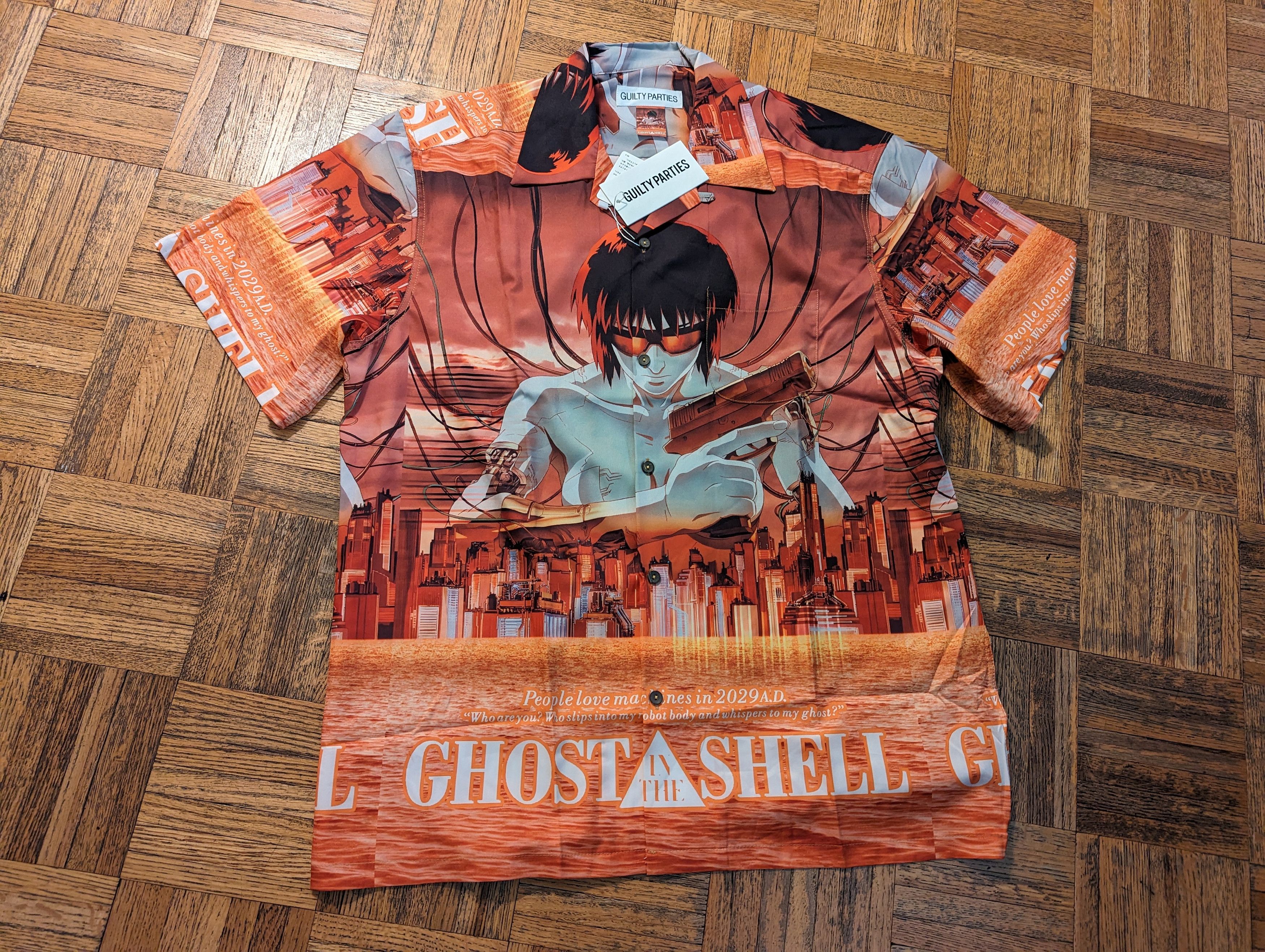 image of Wacko Maria The Guilty Parties/ghost In The Shell Shirt, New With Tags, Men's (Size XL)