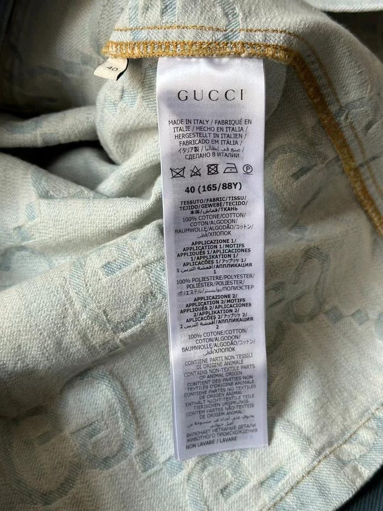 Gucci Gucci Full-printed denim shirt 2501-Nextarrow Size US XXS / EU 40 - 4 Thumbnail