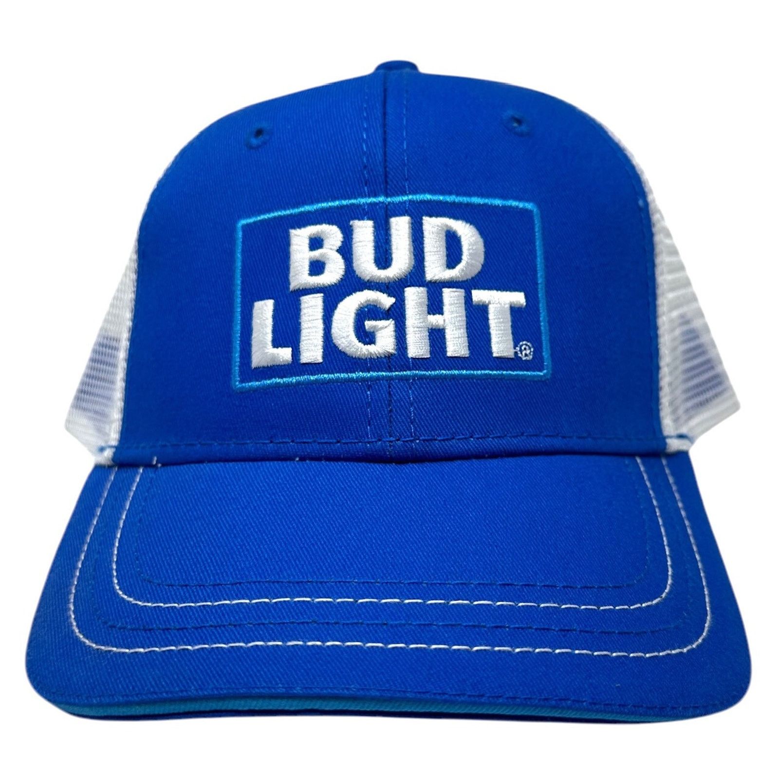 Budweiser Budweiser Bud Light Beer Trucker Hat Embroidered Snapback Size ONE SIZE - 2 Thumbnail