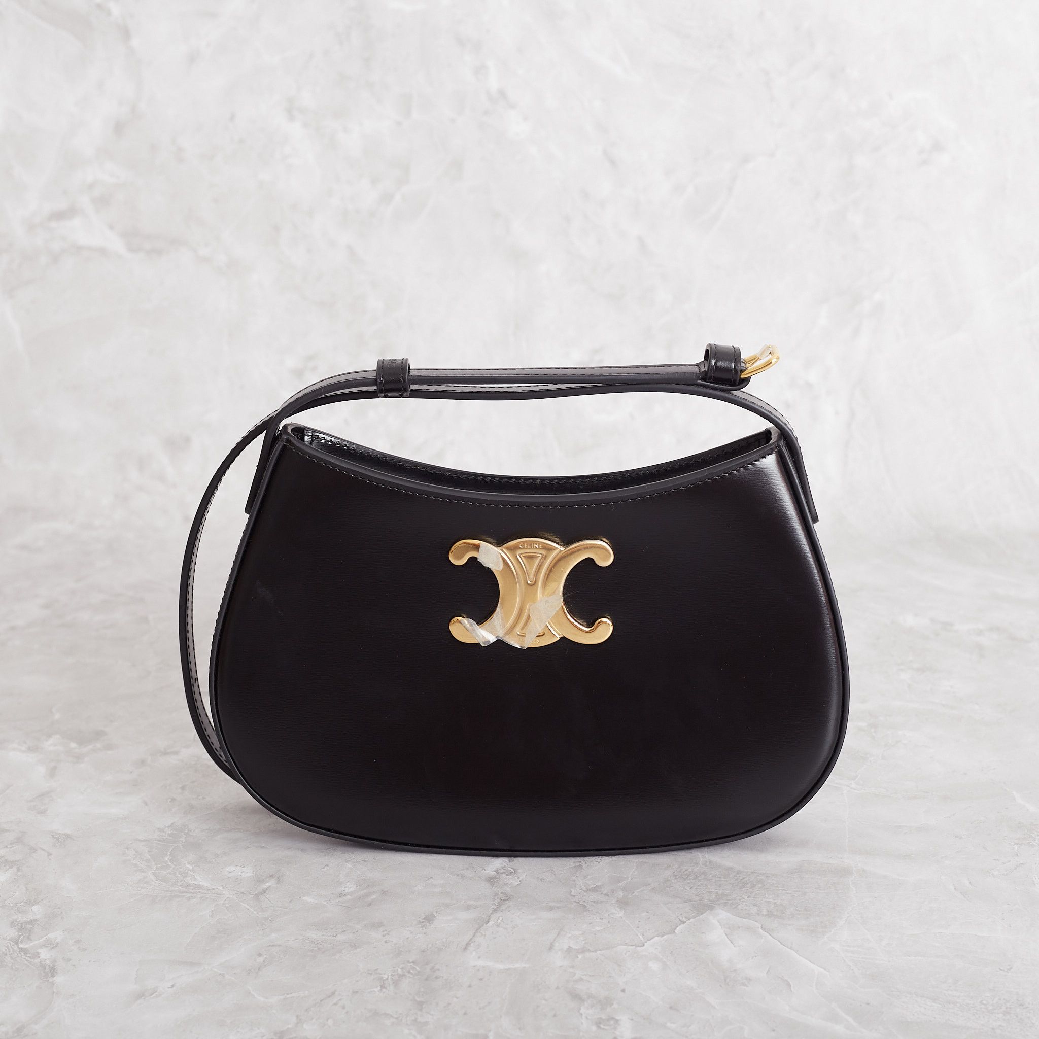 【CELINE】MEDIUM TILLY BAG 115703BF438NO MEDIUM TILLY BAG IN shiny calfskin - BLACK | CELINE