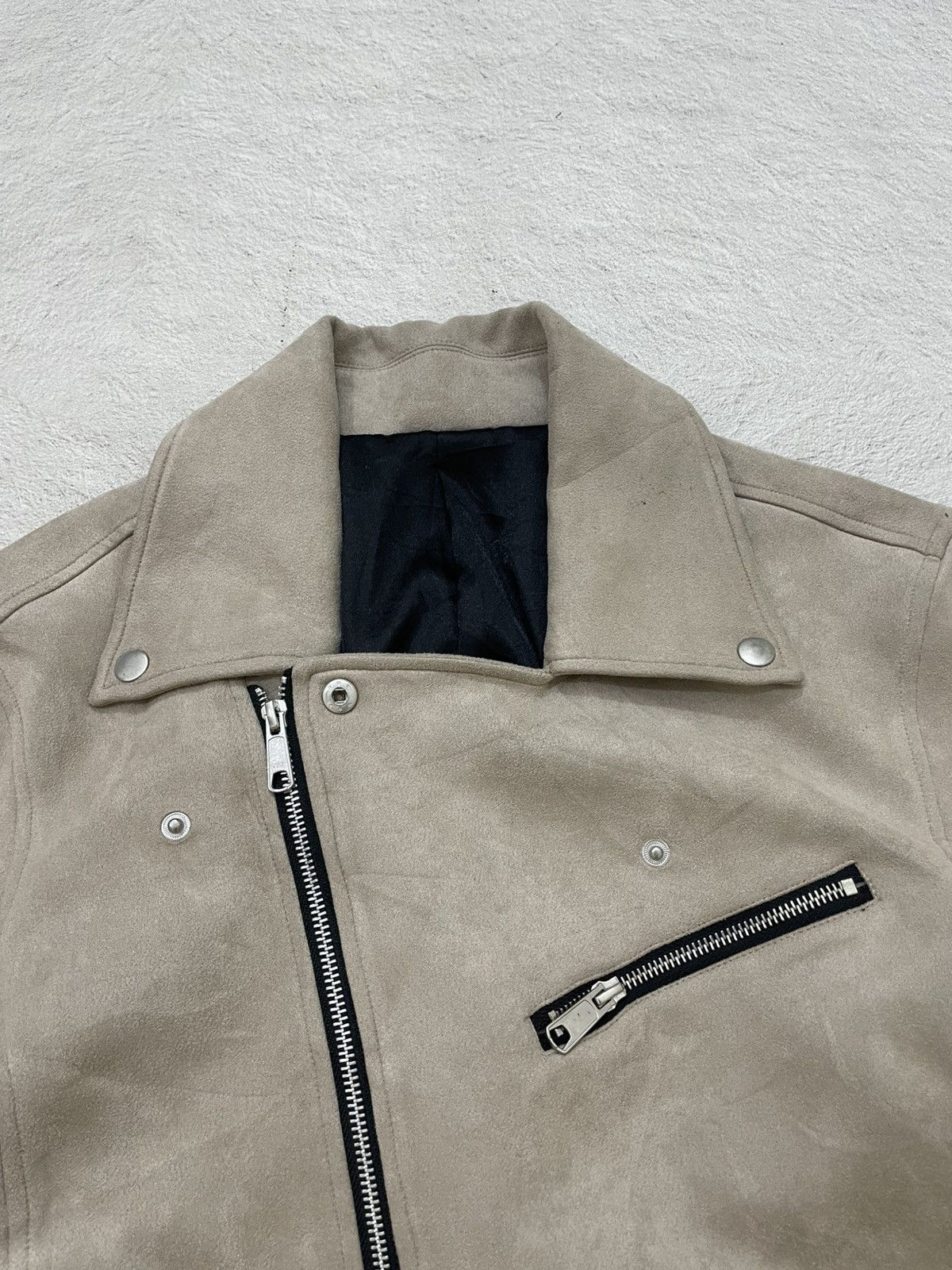 Japanese Brand 00s Japan Jacket Shearling Collar Asymmetrical Zip Vkei Y2K Size US M / EU 48-50 / 2 - 4 Thumbnail