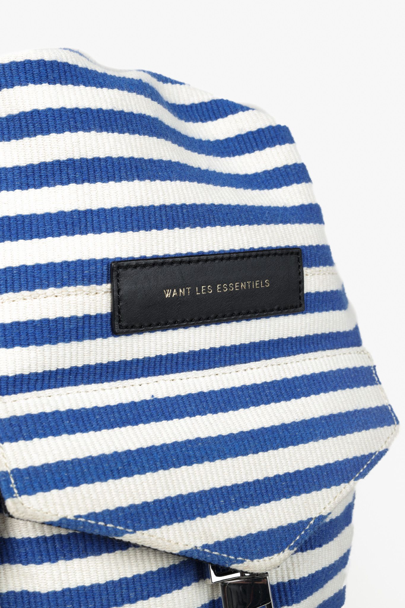 WANT Les Essentiels Want Les Essentiels Blue and White Striped Backpack Size ONE SIZE - 12 Thumbnail