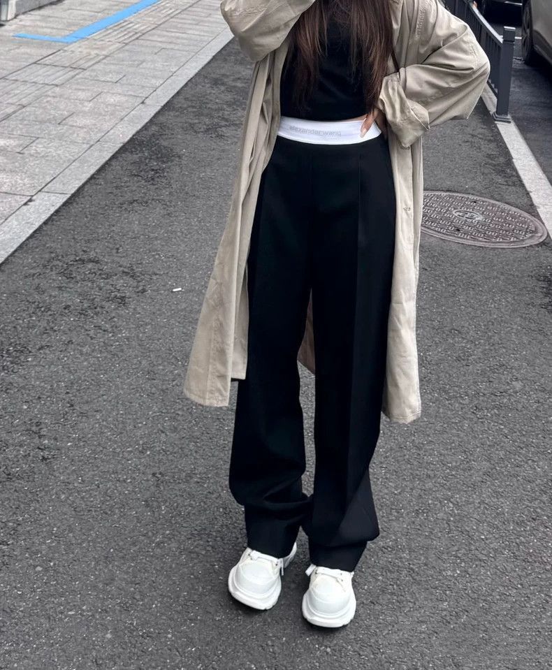 Alexander Wang Alexander Wang High-Waist Straight Casual Pants- Size 26" / US 2 / IT 38 - 5 Thumbnail