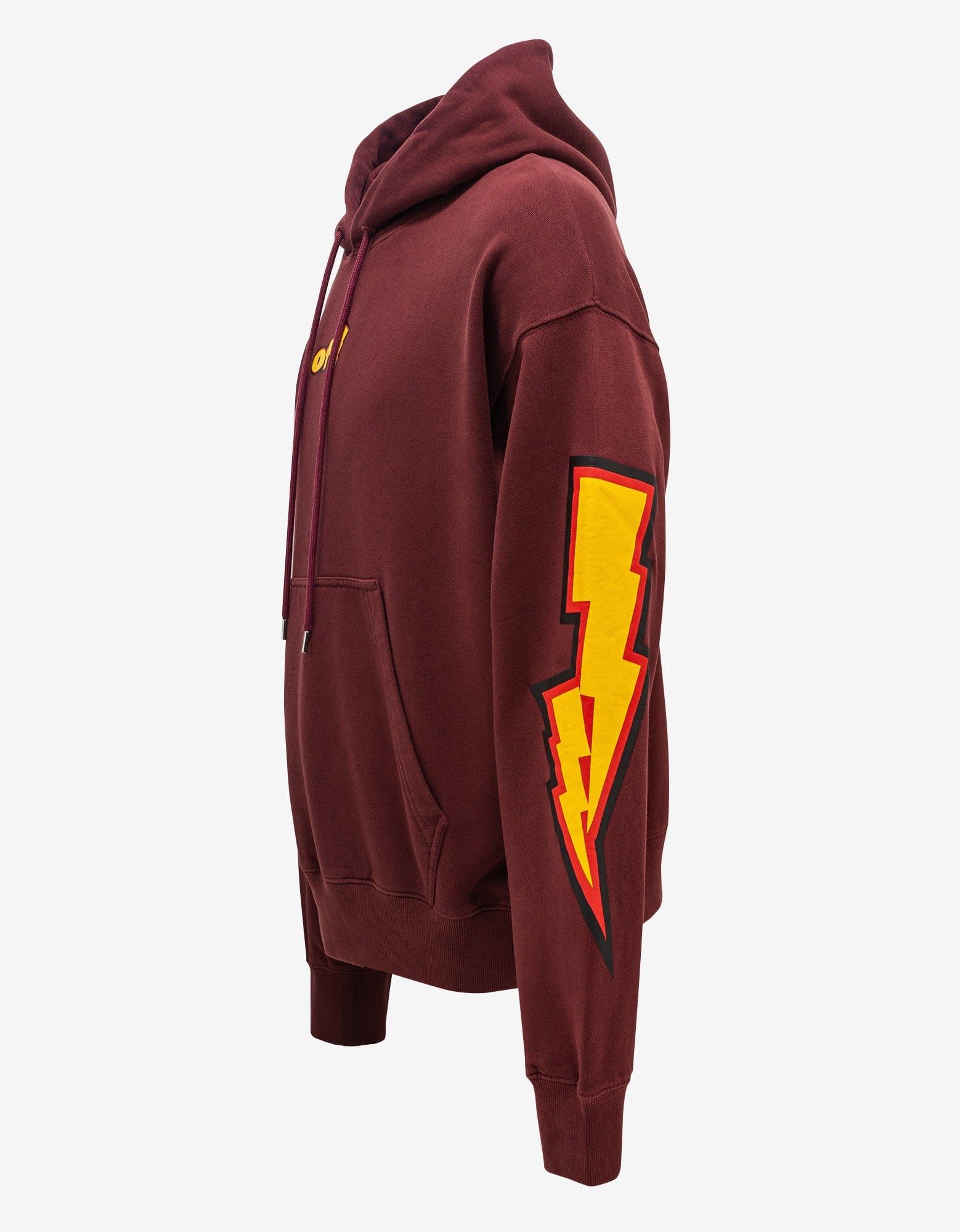 Off-White Burgundy Thunder Stable Skate Hoodie Size US XL / EU 56 / 4 - 3 Thumbnail