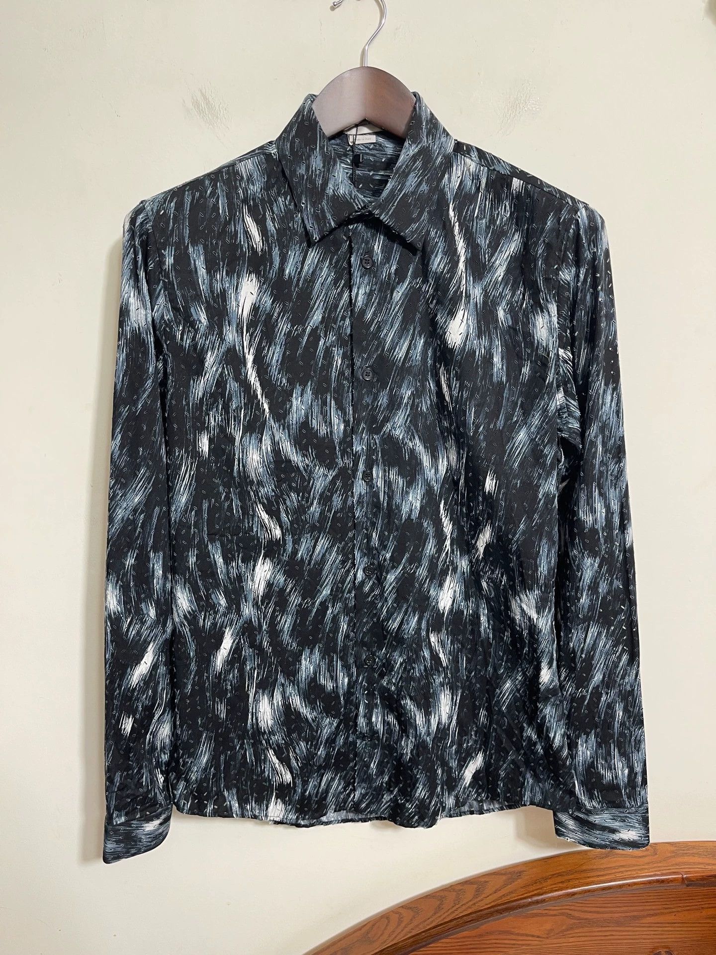 Balenciaga Multi-Color Abstract Print Long Sleeve Button-Up Shirt Size US M / EU 48-50 / 2 - 1 Thumbnail