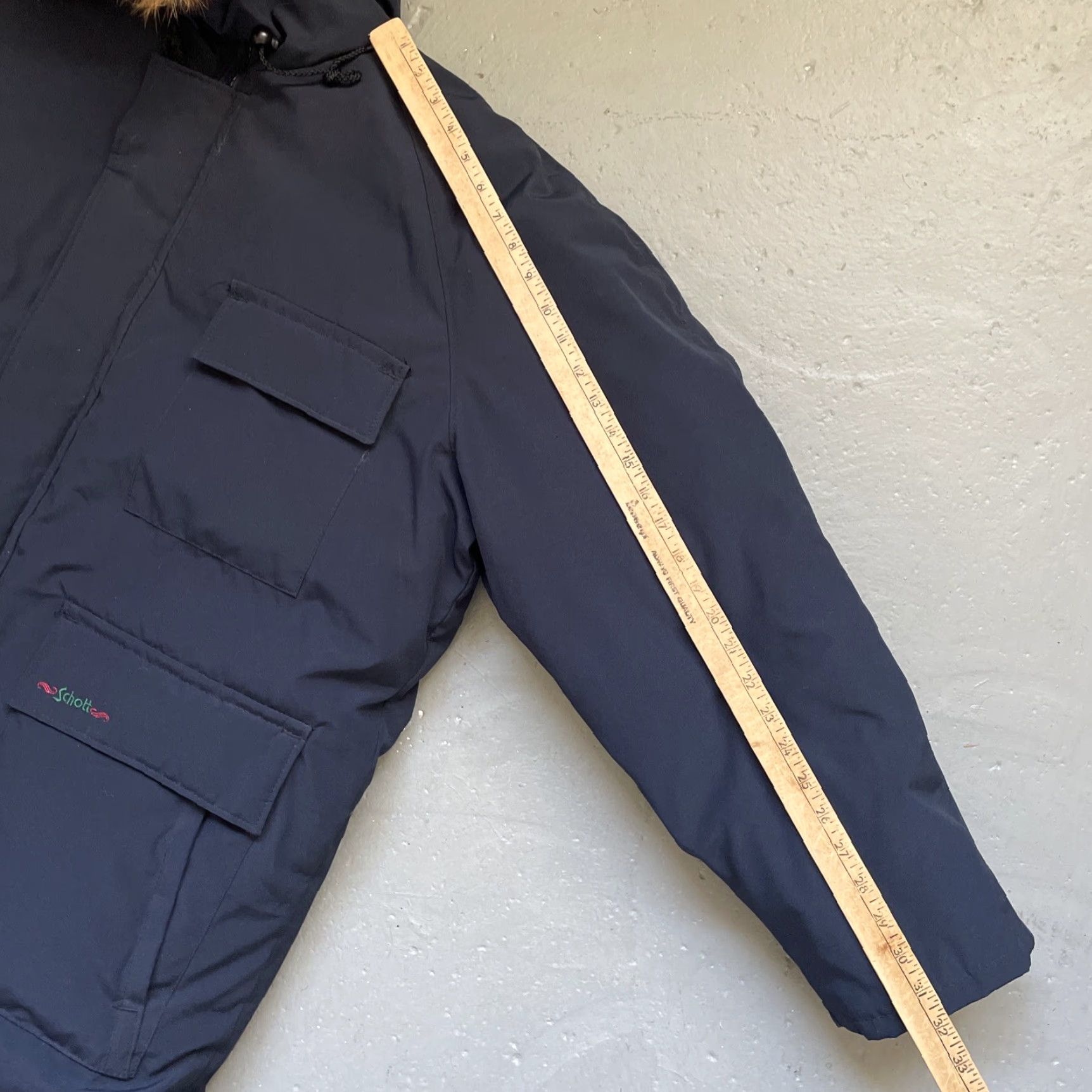 Schott VINTAGE SCHOTT NYC Goose Down Parka Jacket Mens XXL Blue USA Nylon Down Regular XL EUC Size US XL / EU 56 / 4 - 6 Thumbnail
