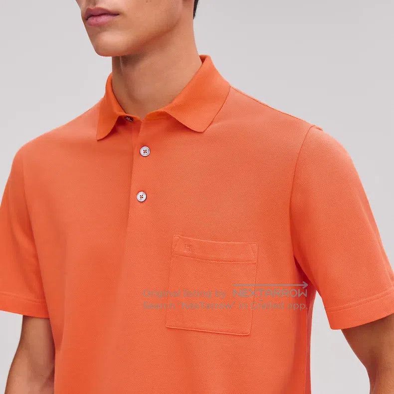 Hermes Hermes Short-sleeve polo shirt, orange, H letter embroider Size US M / EU 48-50 / 2 - 9 Thumbnail