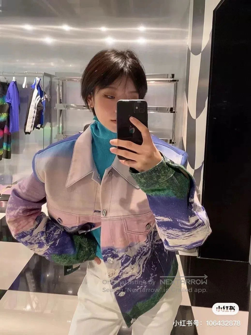 Louis Vuitton LV Snow Mountain Print Denim Jacket. Size US S / EU 44-46 / 1 - 8 Thumbnail