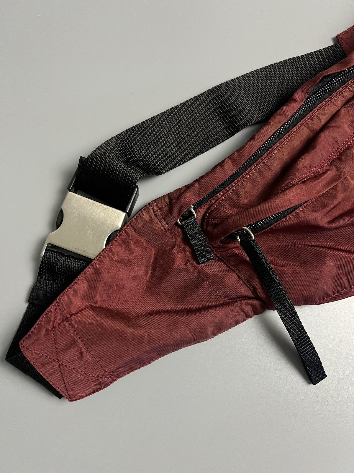 Prada Prada Maroon Nylon Fanny Pack/Side Bag Size ONE SIZE - 6 Thumbnail