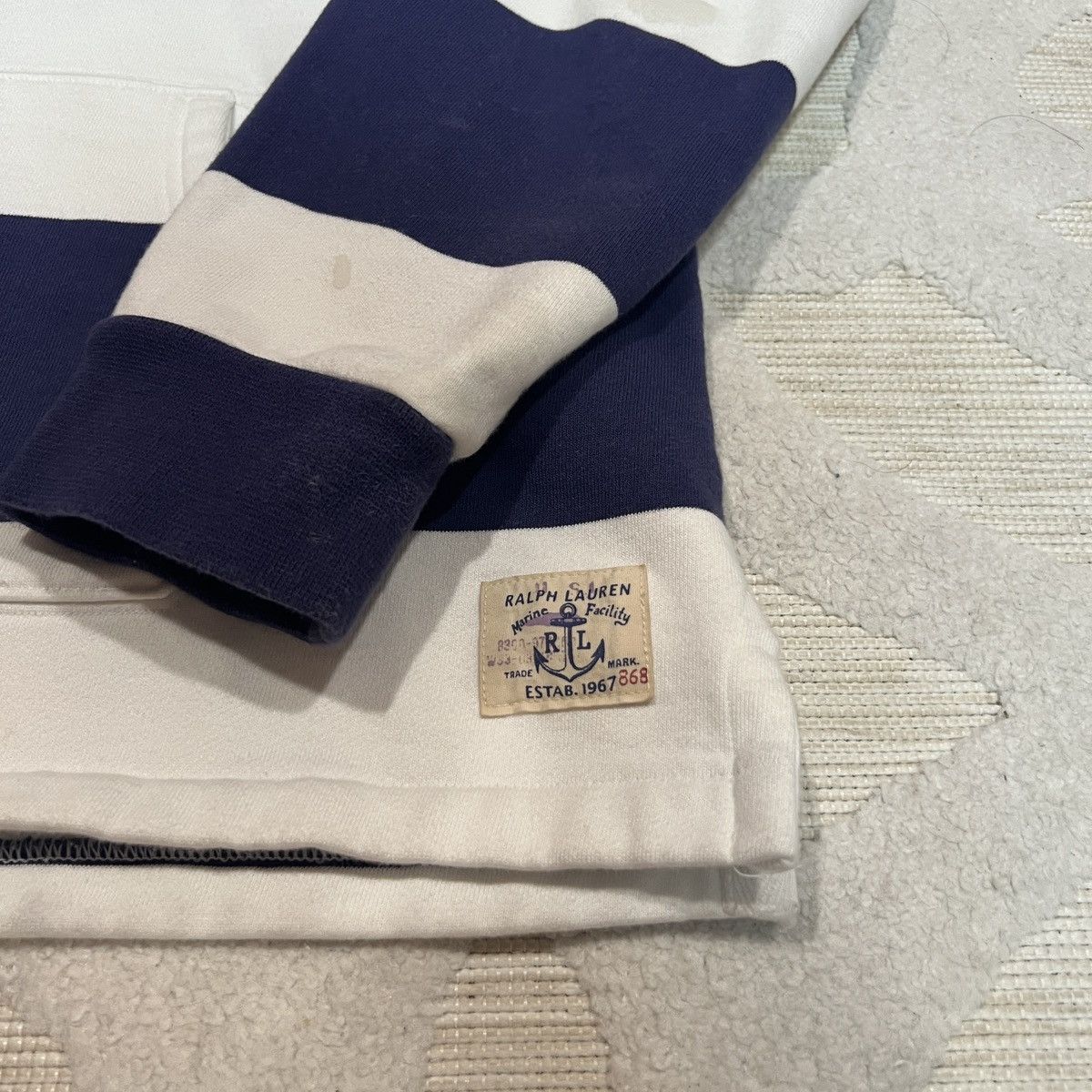 Polo Ralph Lauren Polo Ralph Lauren Rugby Striped Hoodie Sweatshirt Size US M / EU 48-50 / 2 - 2 Thumbnail