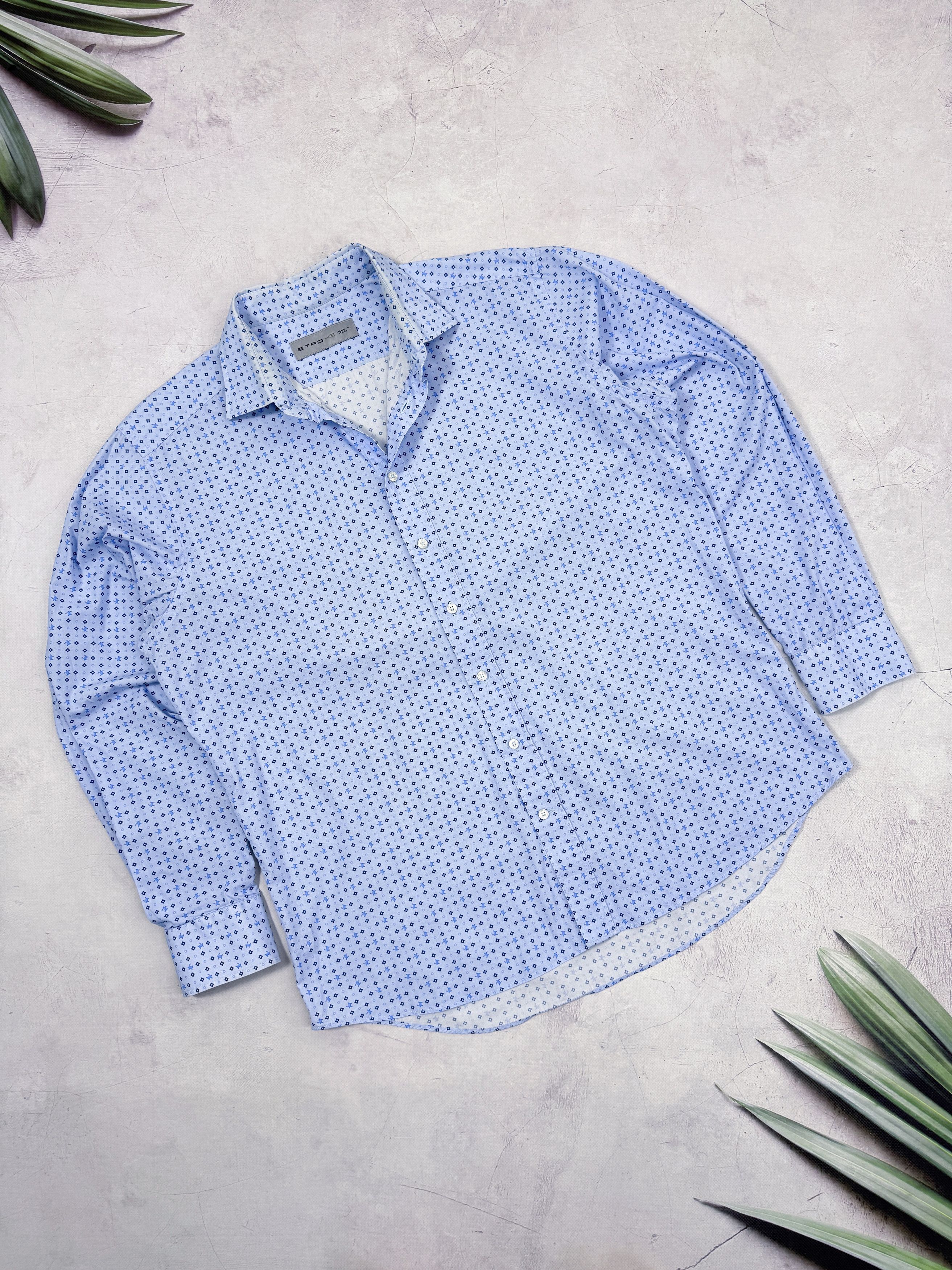 Etro Etro Shirt Light Blue & Geometric Turtles Size US L / EU 52-54 / 3 - 6 Thumbnail