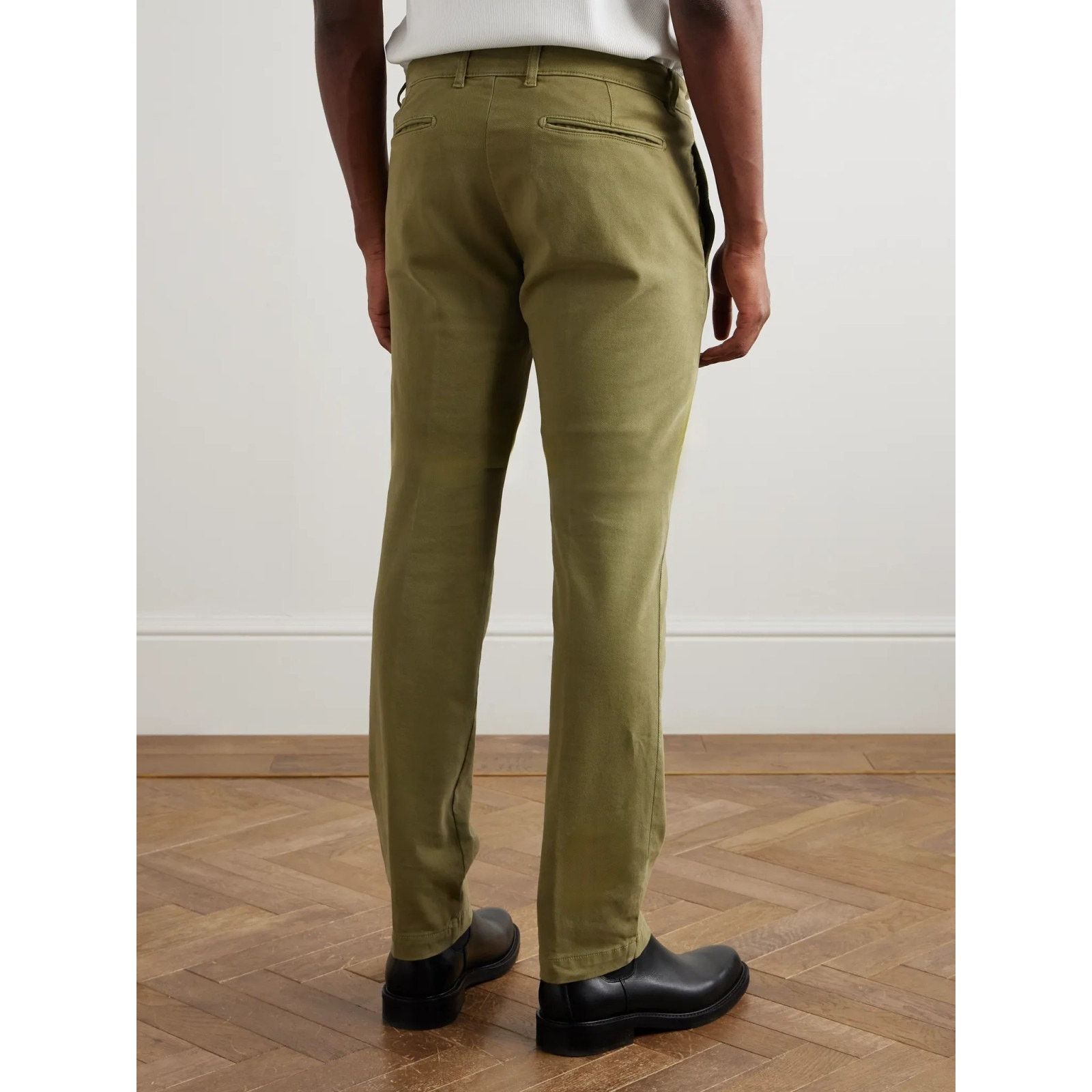 Massimo Alba Massimo Alba Watercolor Men 40x34 Olive Cotton Stretch Italy Size US 40 / EU 56 - 2 Thumbnail