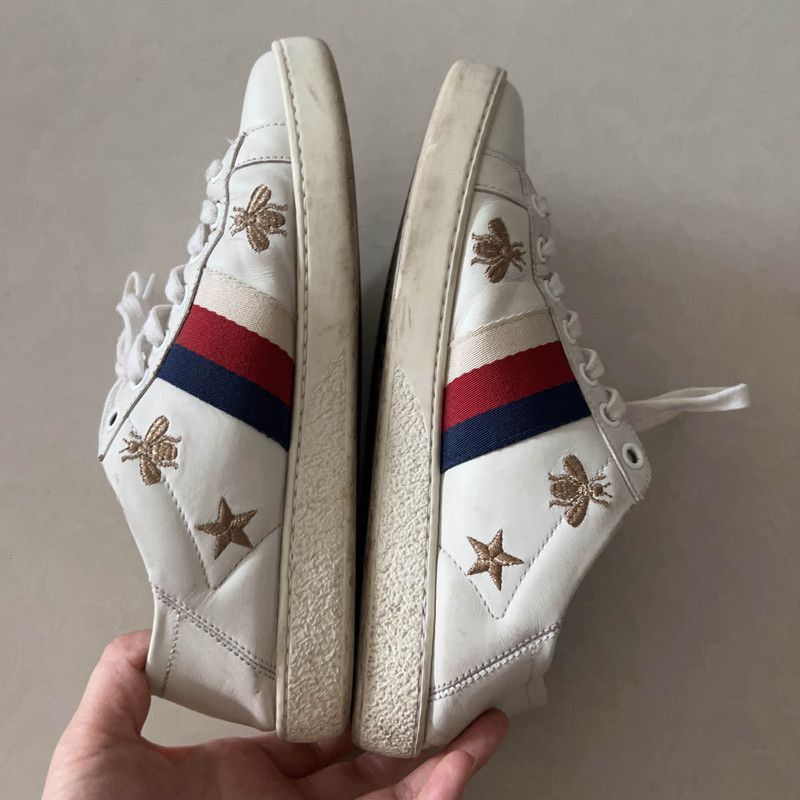 Gucci Gucci Ace Bee and Star Low-top Sneakers Size US 6 / IT 36 - 6 Thumbnail